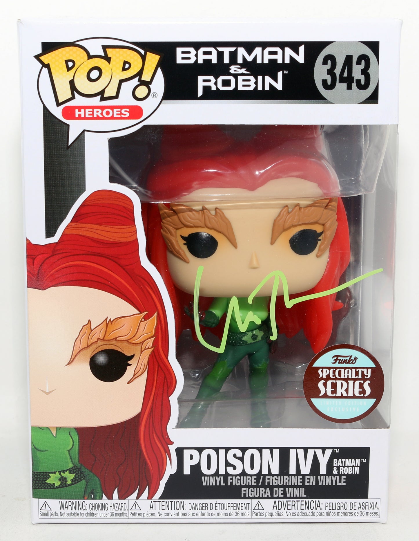 
                  
                    Uma Thurman as Poison Ivy in Batman & Robin Funko Specialty Series Exclusive (Celebrity Auhentics) Signed Funko POP! #343
                  
                