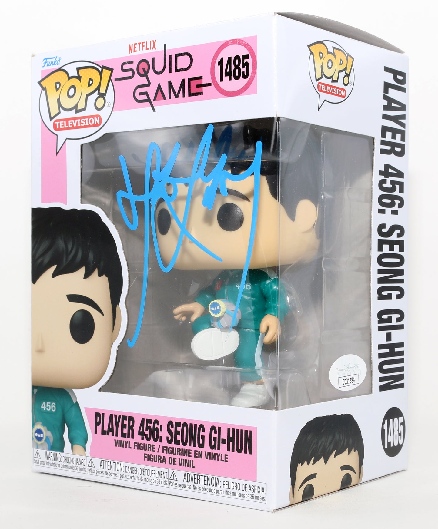 
                  
                    Lee Jung-jae as Seong Gi-Hun / Player 456 in Squid Game (JSA) Signed Funko POP! #1485
                  
                