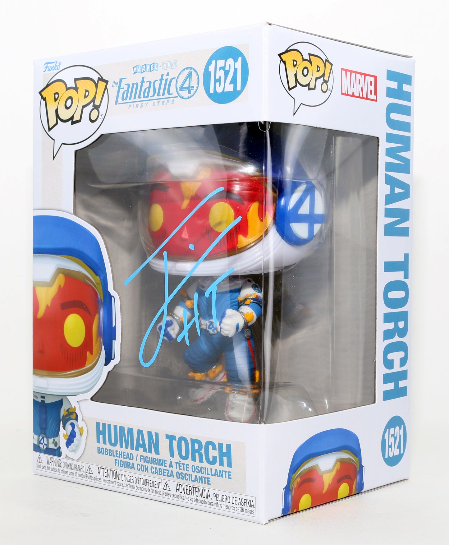 
                  
                    Joseph Quinn as Johnny Storm / Human Torch in The Fantastic Four: First Steps Signed Funko POP! #1521 with Character Initials
                  
                