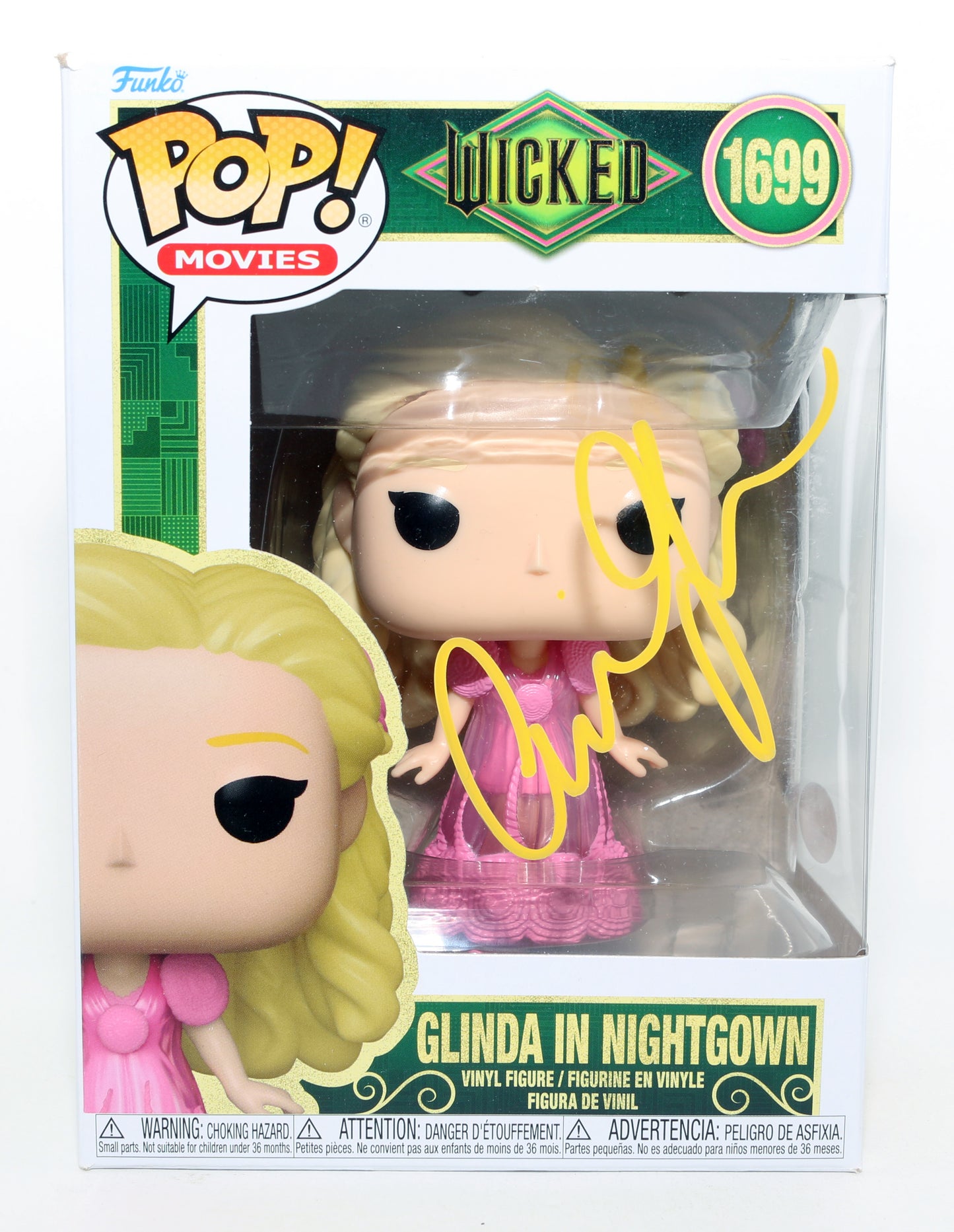 
                  
                    Ariana Grande as Glinda in Nightgown in Wicked (JSA) Signed Funko POP! #1699
                  
                