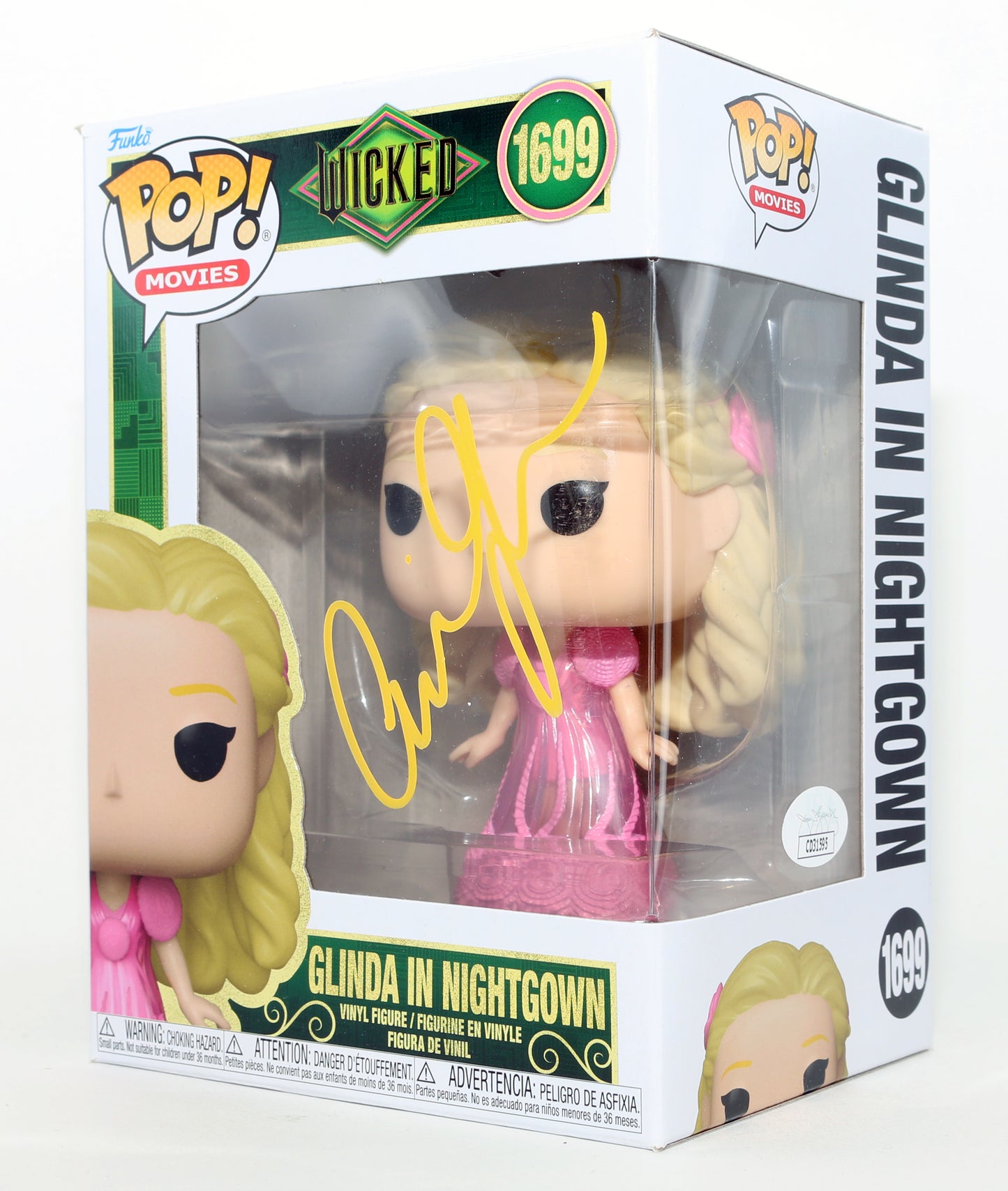 
                  
                    Ariana Grande as Glinda in Nightgown in Wicked (JSA) Signed Funko POP! #1699
                  
                