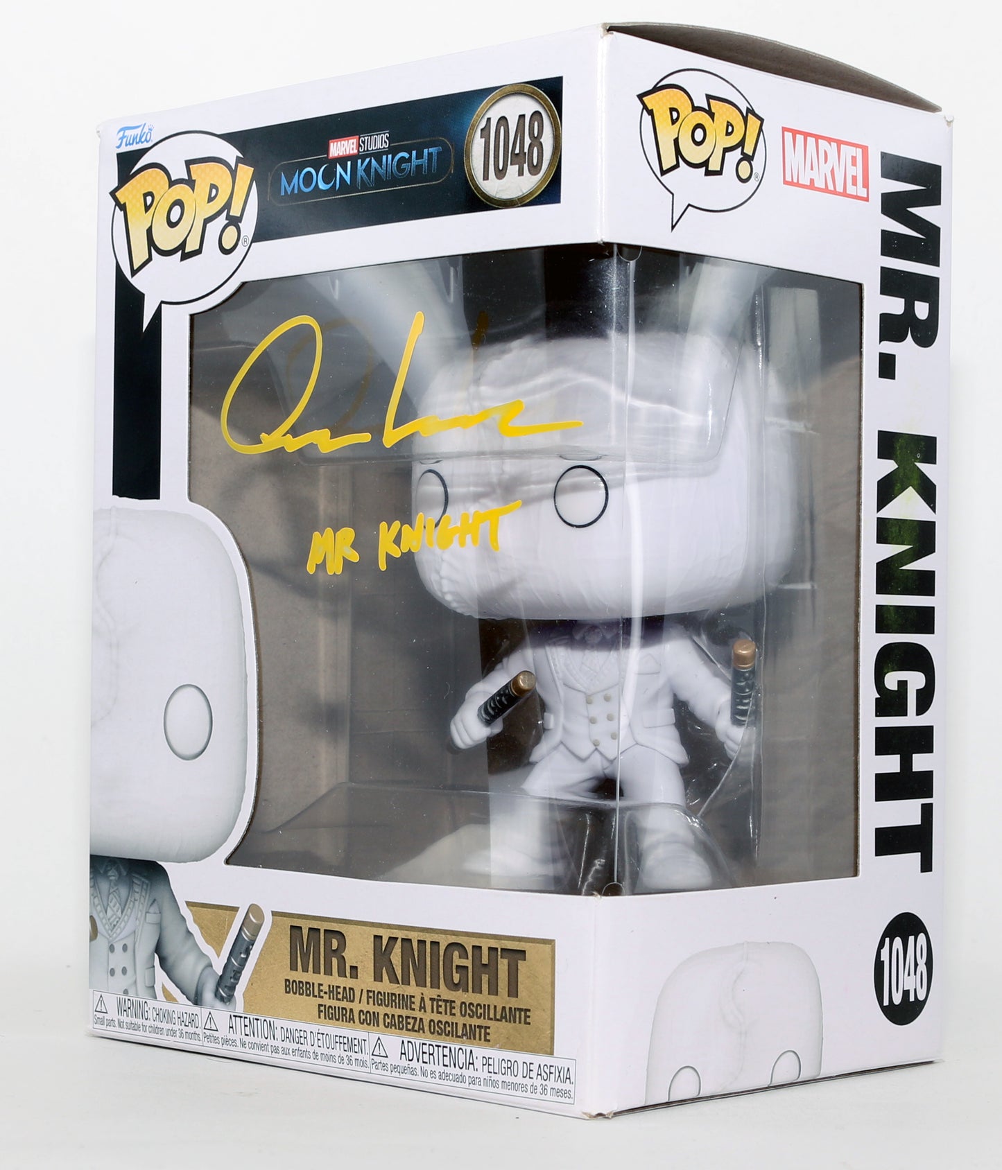 
                  
                    Oscar Isaac as Mr. Knight in Moon Knight Signed Funko POP! #1048 with Character Name
                  
                