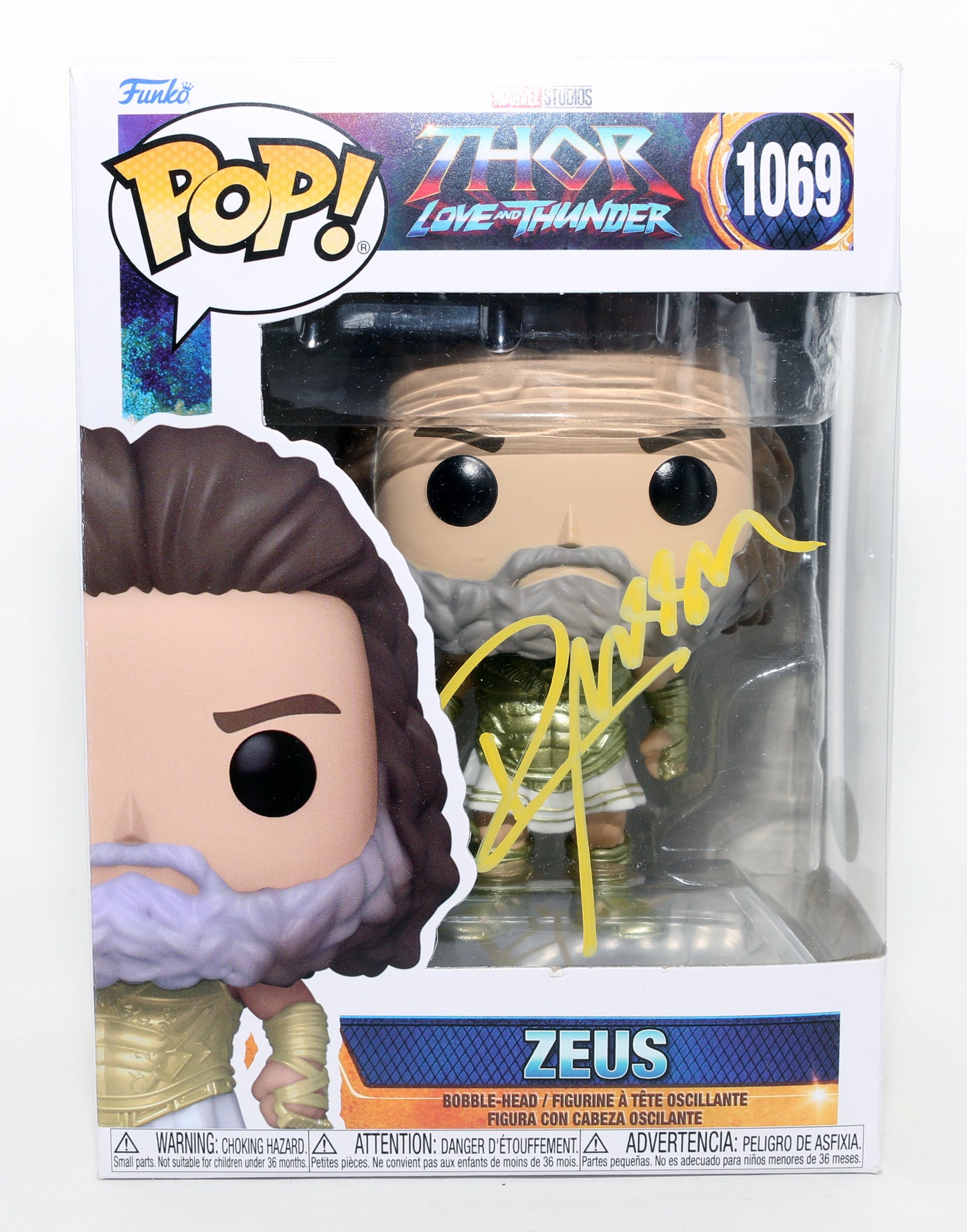 
                  
                    Russell Crowe as Zeus in Thor: Love & Thunder (JSA) Signed Funko POP! #1069
                  
                