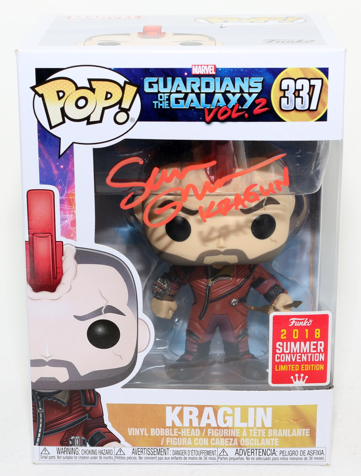 
                  
                    Sean Gunn as Kraglin Obfonteri in Guardians of the Galaxy Vol. 2 (JSA Witnessed) Signed Funko POP! #337
                  
                