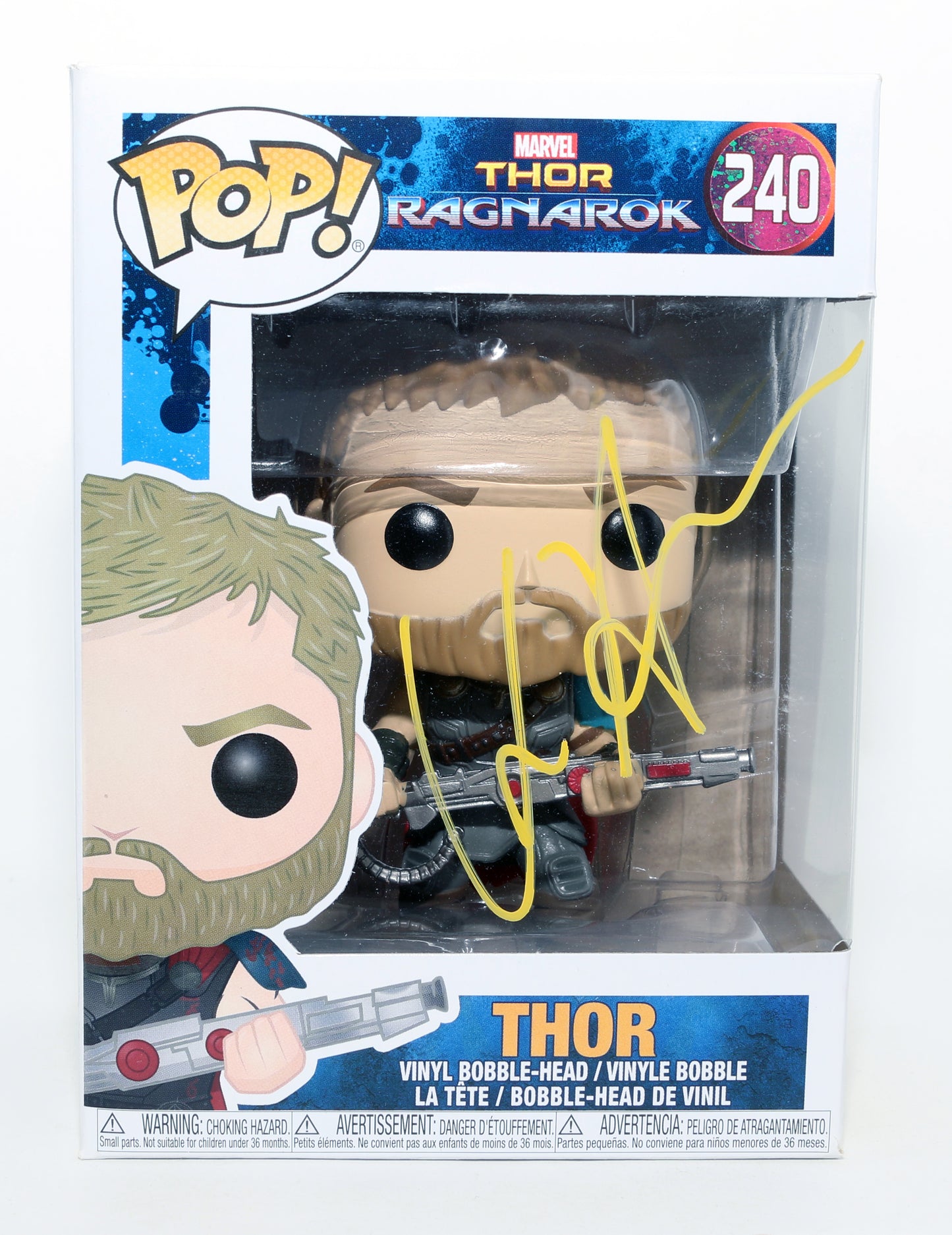 
                  
                    Chris Hemsworth as Thor in Thor: Ragnarok Signed Funko POP! #240
                  
                