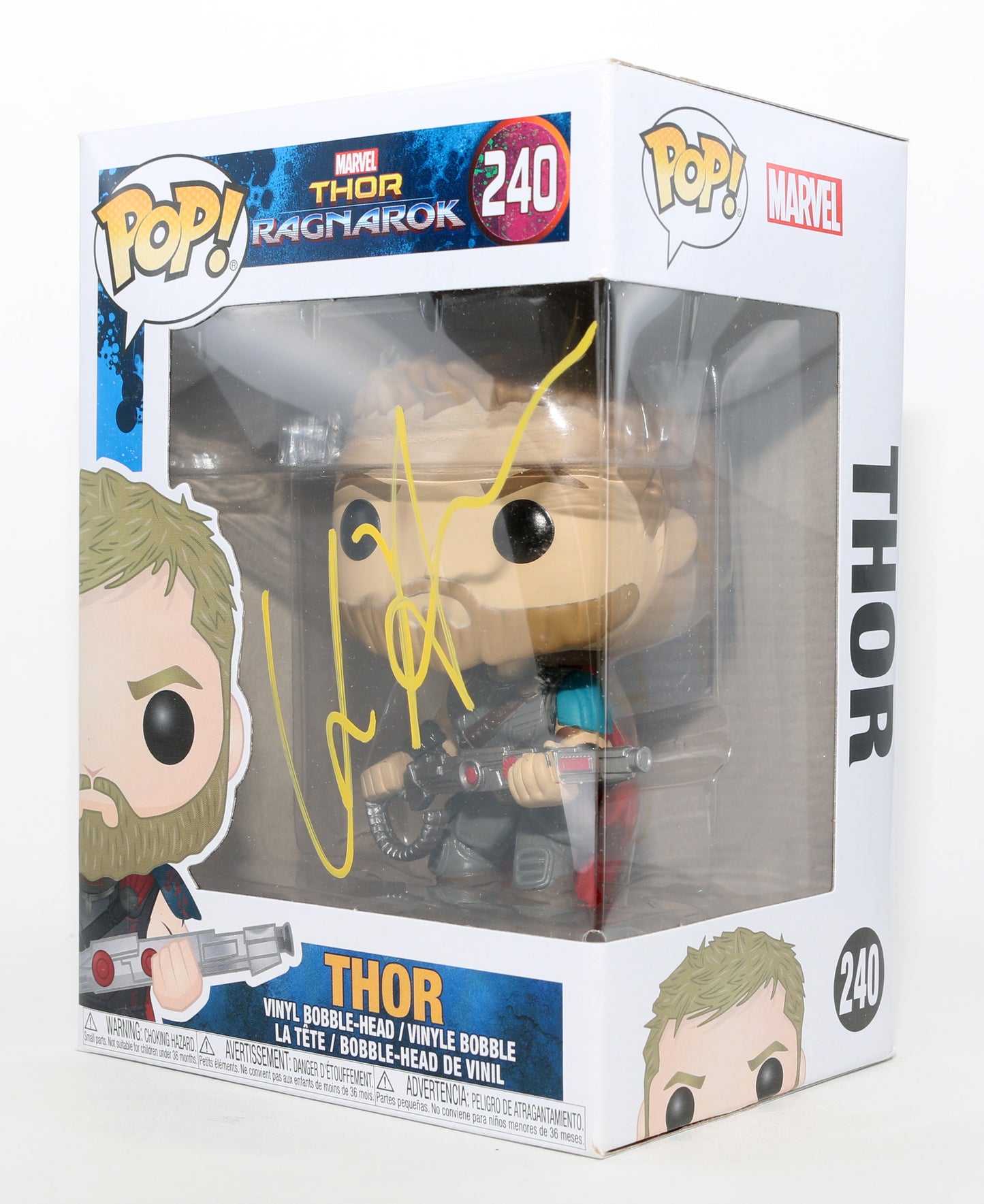 
                  
                    Chris Hemsworth as Thor in Thor: Ragnarok Signed Funko POP! #240
                  
                