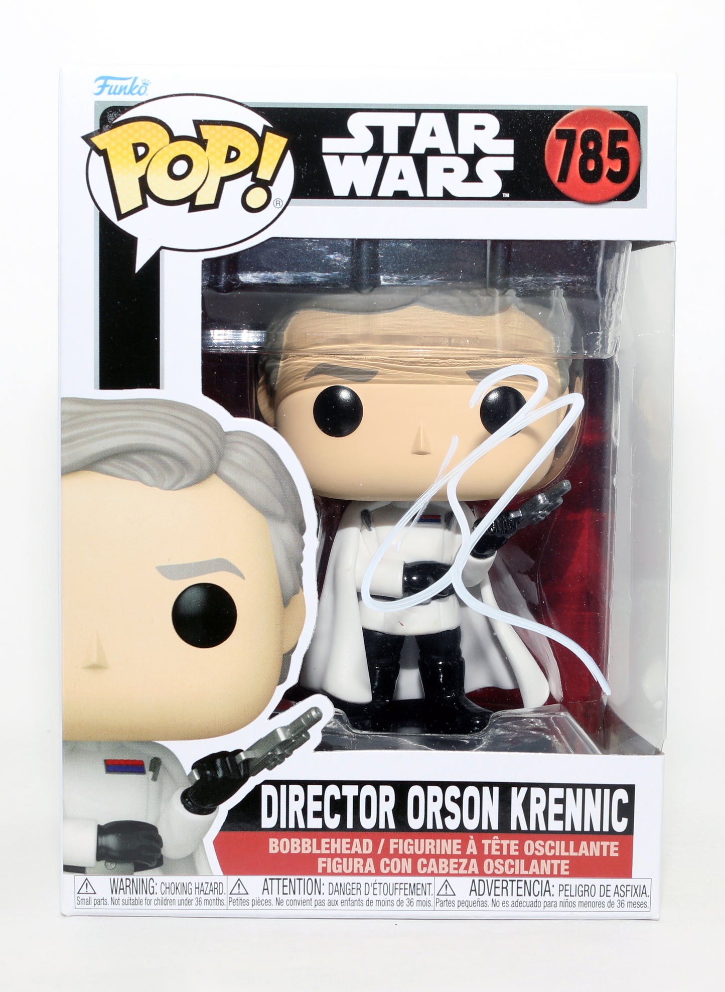 
                  
                    Ben Mendelsohn as Director Orson Krennic in Rogue One: A Star Wars Story Signed Funko POP! #785
                  
                