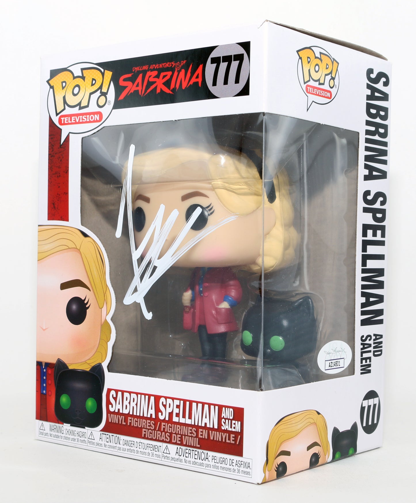 
                  
                    Kiernan Shipka as Sabrina Spellman in The Chilling Adventures of Sabrina (JSA) Signed Funko POP! #777
                  
                