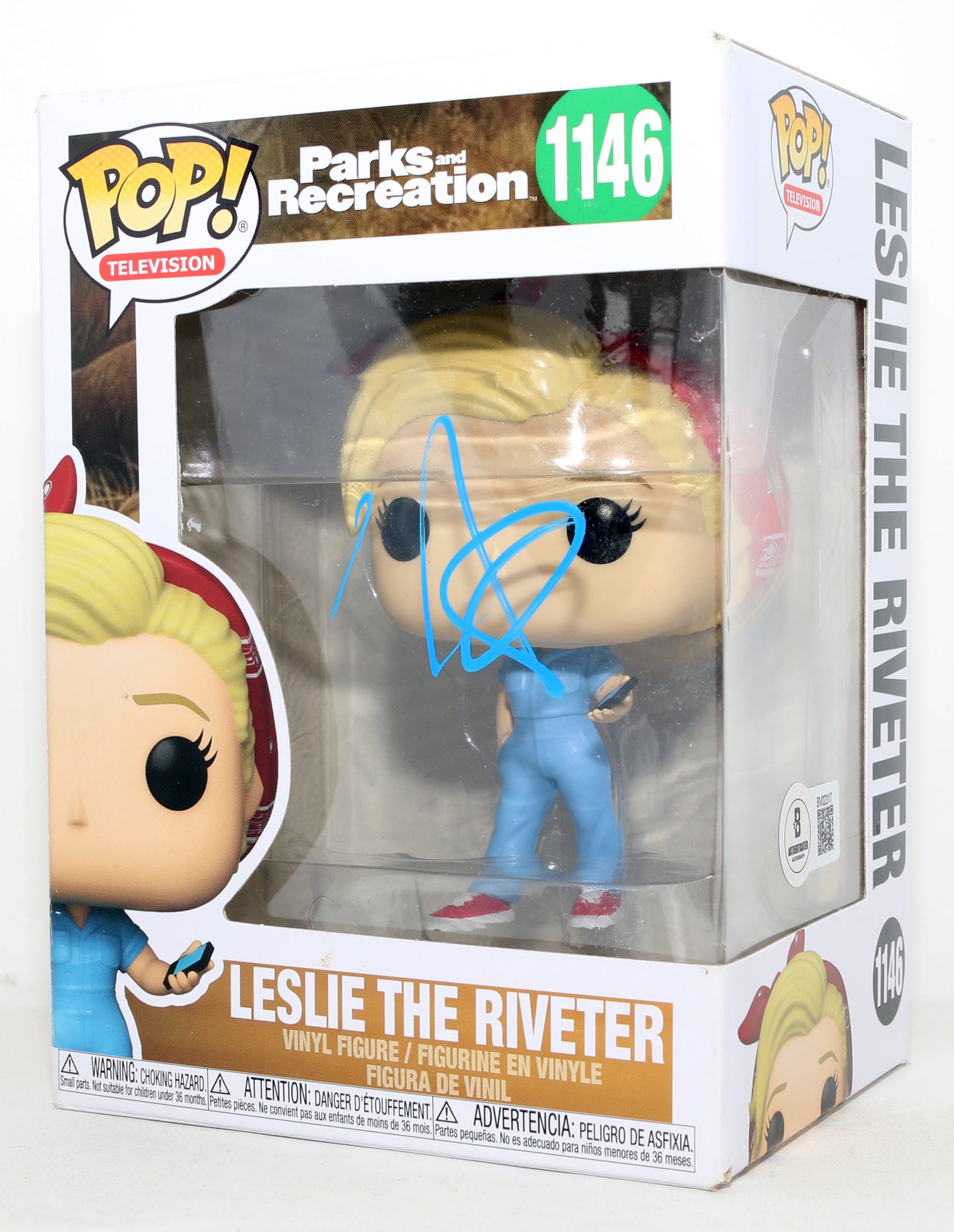 
                  
                    Amy Poehler as Leslie Knope in Parks & Recreation (Beckett) Signed Funko POP! #1146
                  
                