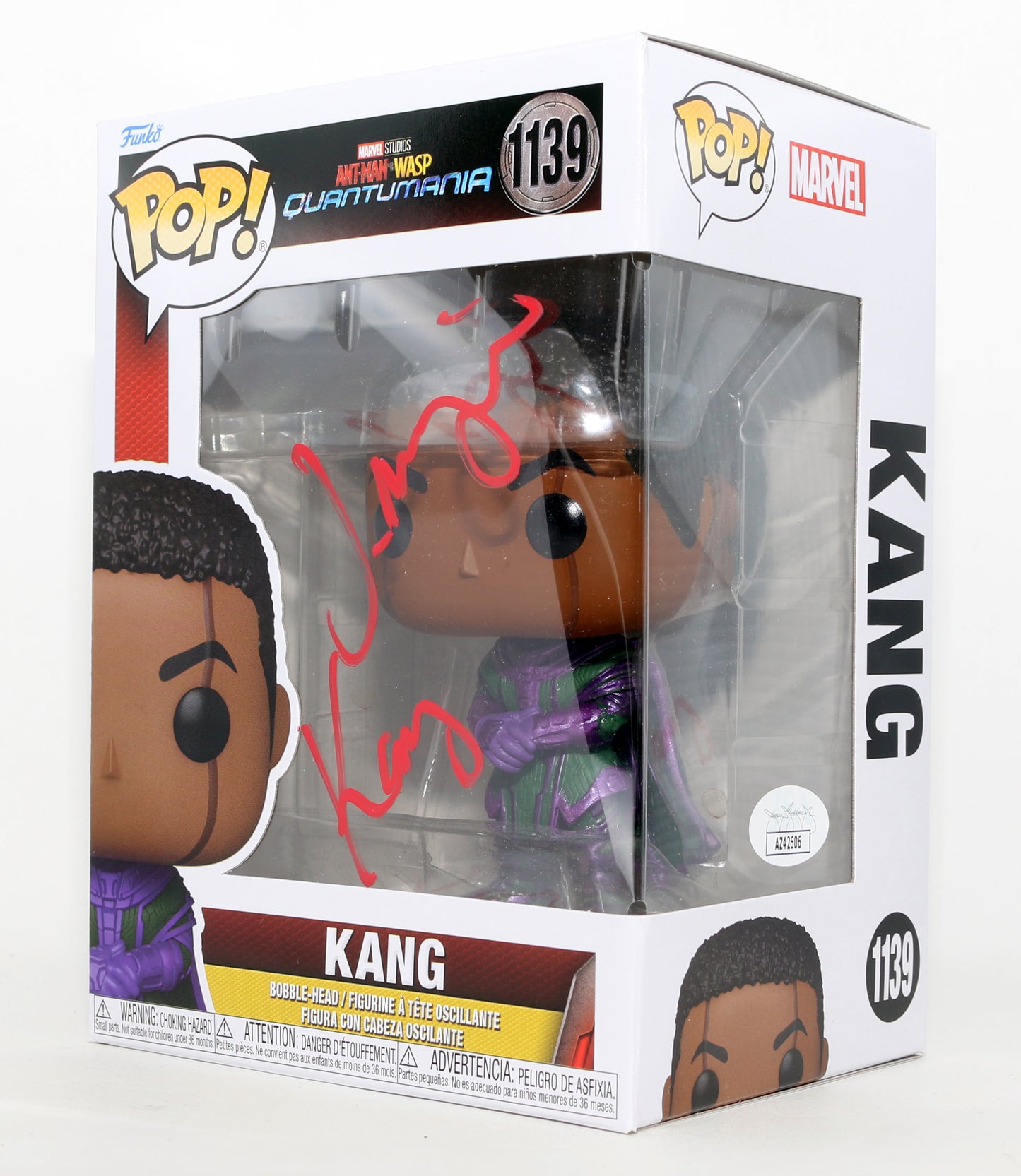 
                  
                    Jonathan Majors as Kang the Conquerer in Ant-Man & The Wasp (JSA) Signed Funko POP! #1139 with Character Name
                  
                