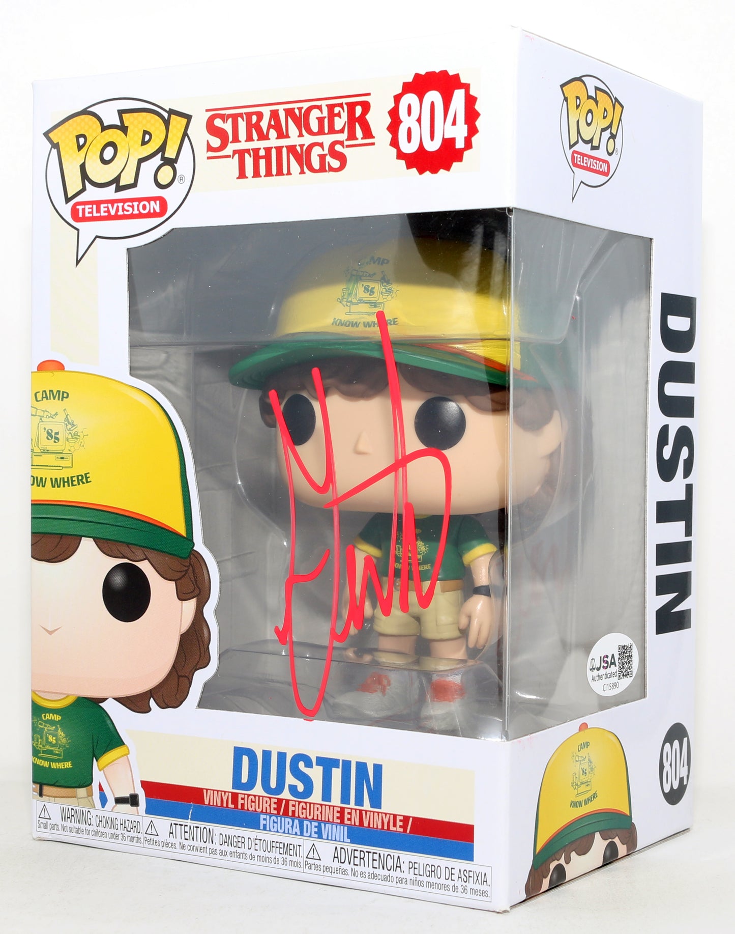 
                  
                    Gaten Matarazzo as Dustin Henderson in Stranger Things (JSA) Signed Funko POP! #804
                  
                