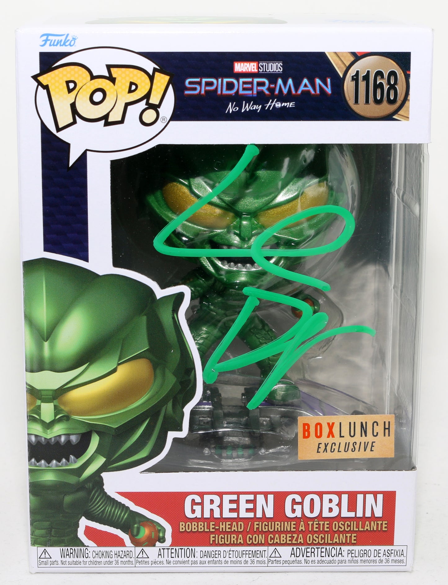 
                  
                    Willem Dafoe as The Green Goblin in Spider-Man: No Way Home (Celebrity Authentics) Signed Funko POP! #1168
                  
                