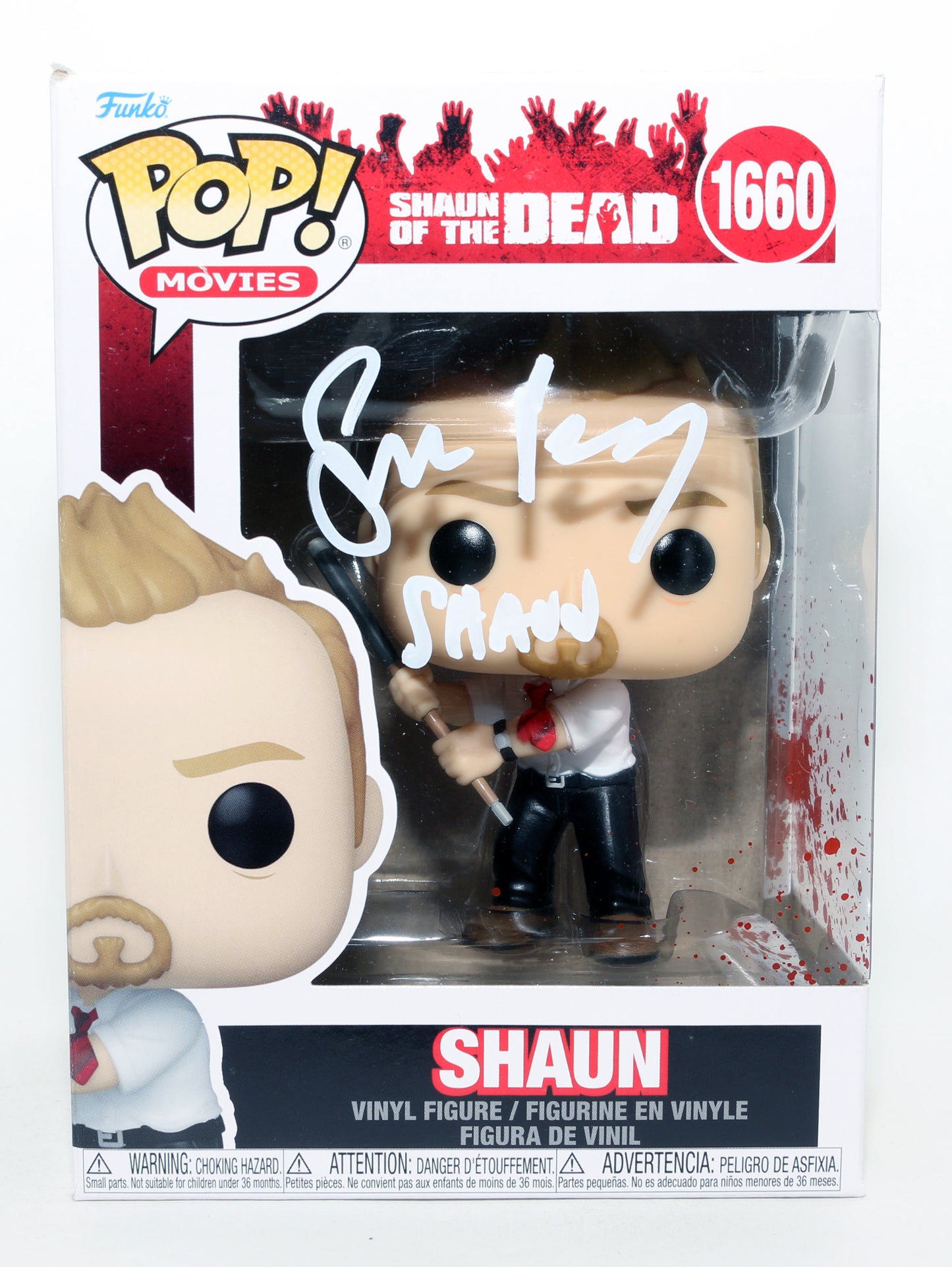 
                  
                    Simon Pegg as Shaun in Shaun of the Dead (JSA) Signed Funko POP! #1660 with Character Name
                  
                