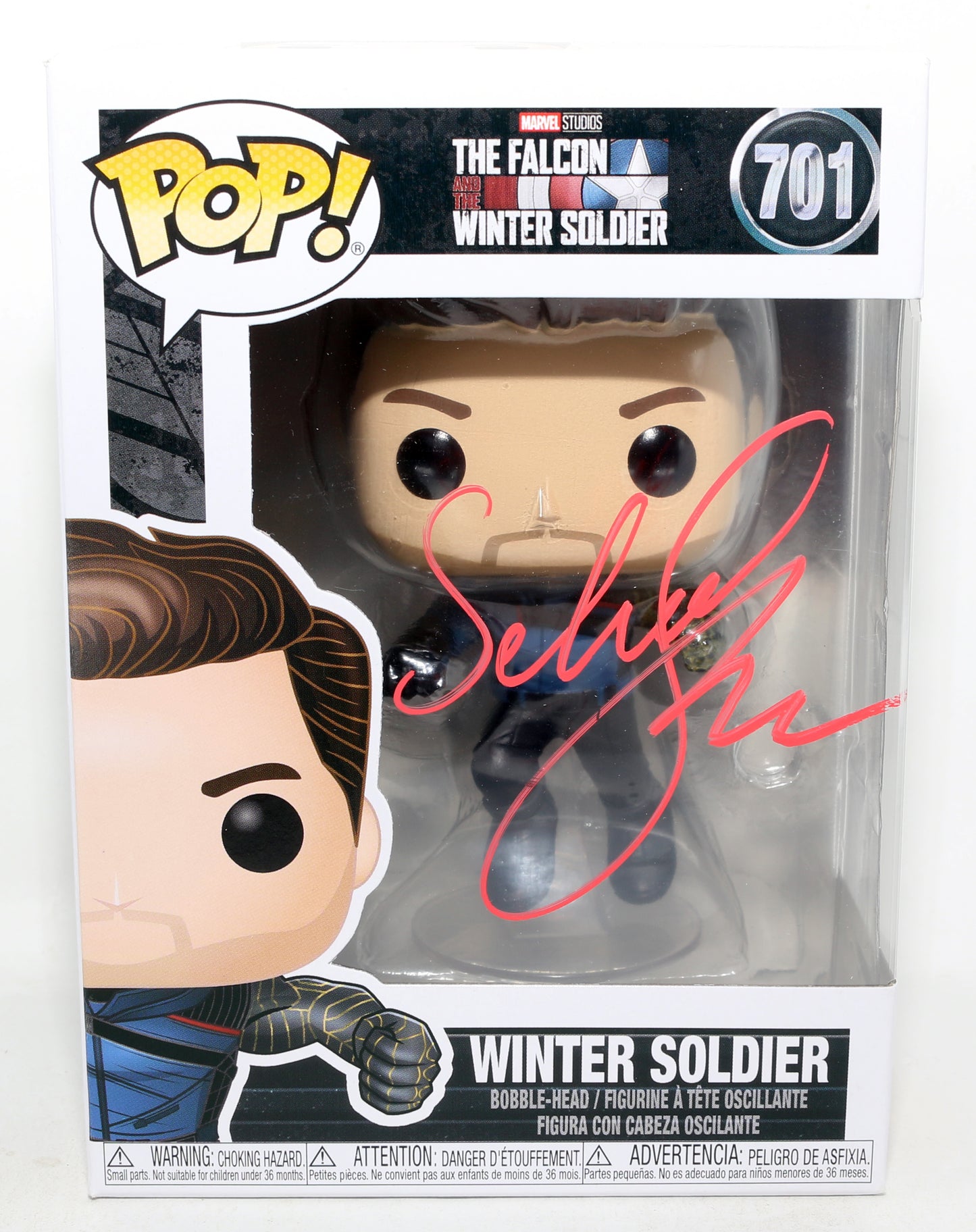 
                  
                    Sebastian Stan as the Winter Soldier in The Falcon & the Winter Soldier Signed Funko POP! #701
                  
                