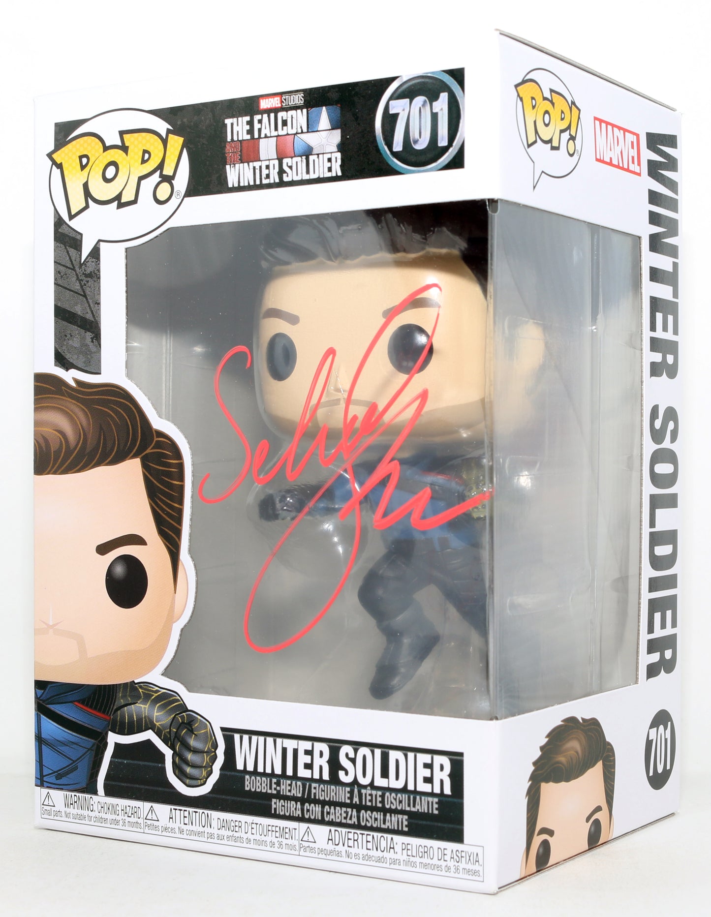 
                  
                    Sebastian Stan as the Winter Soldier in The Falcon & the Winter Soldier Signed Funko POP! #701
                  
                