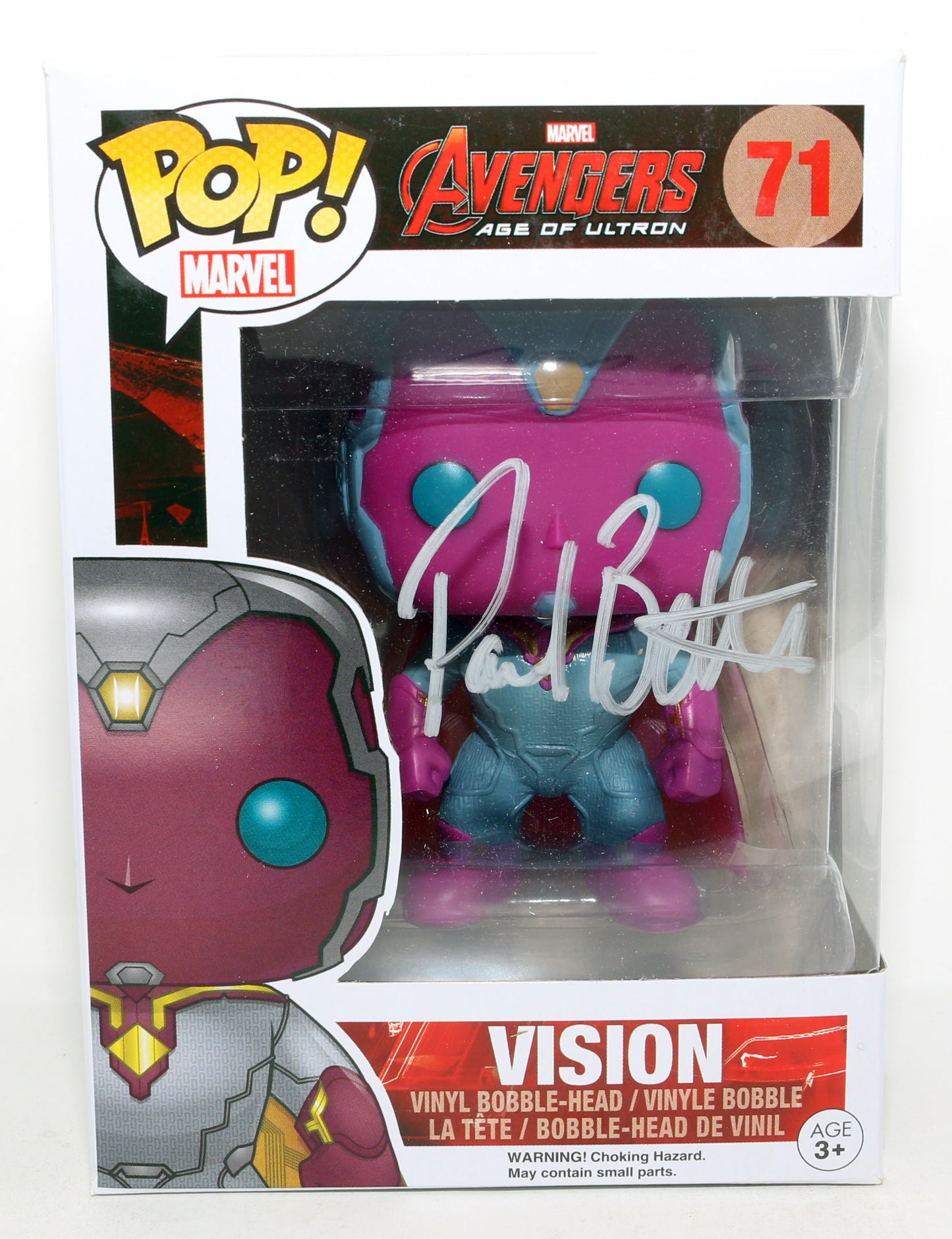 
                  
                    Paul Bettany as Vision in Avengers: Age of Ultron (Official Pix) Signed Funko POP! #71
                  
                