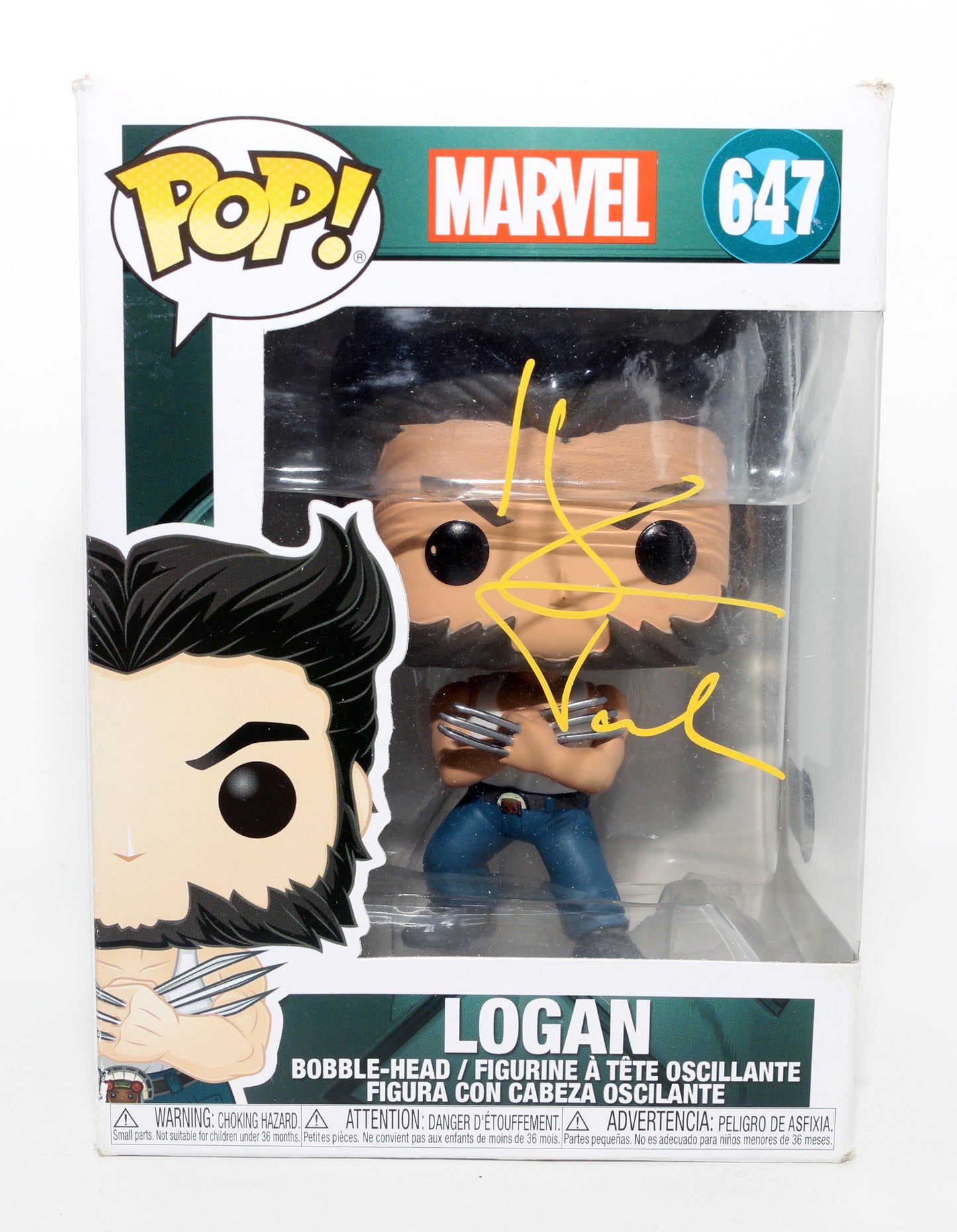 
                  
                    Hugh Jackman as Logan / Wolverine in X-Men (Beckett) Signed Funko POP! #647
                  
                