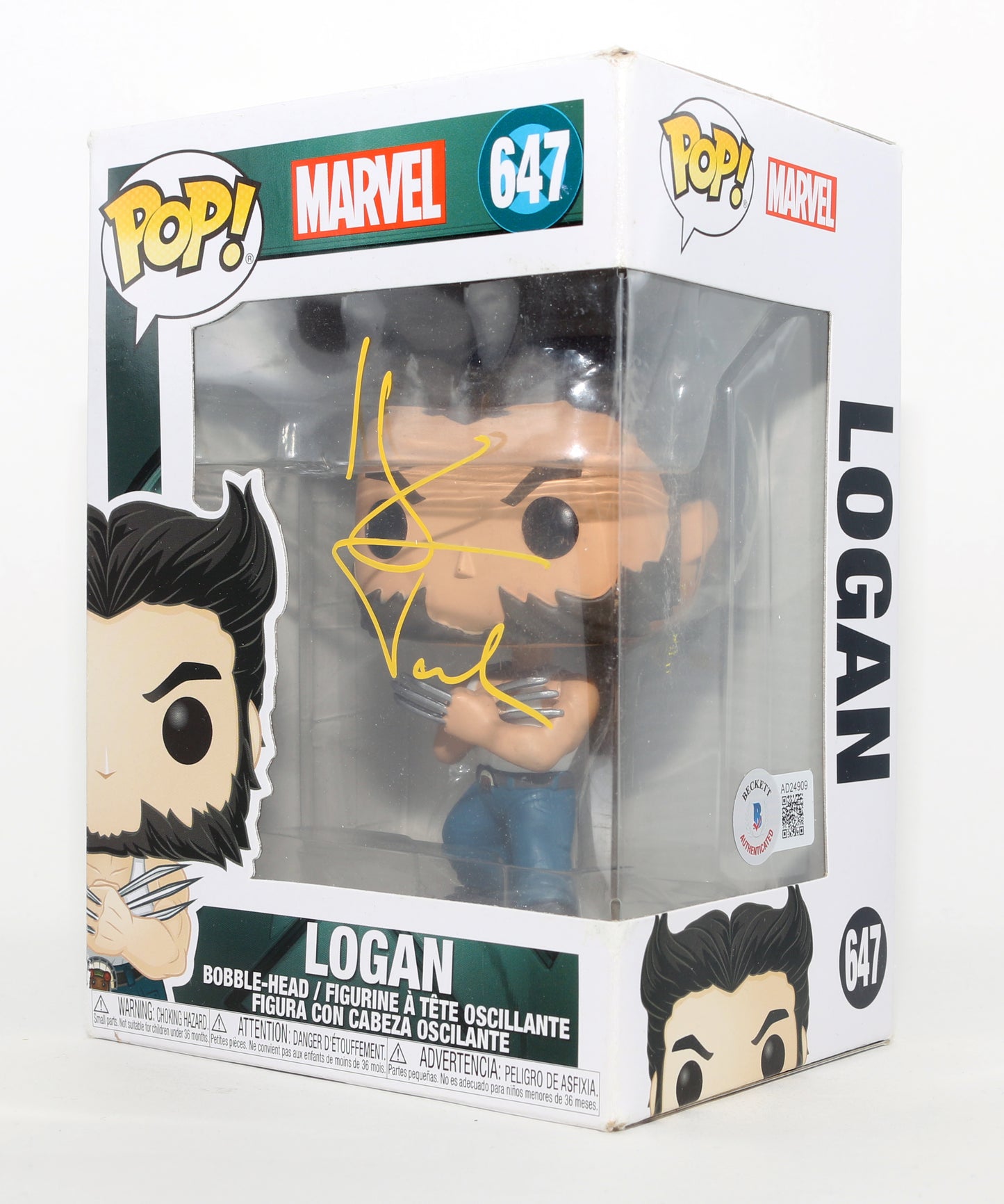 
                  
                    Hugh Jackman as Logan / Wolverine in X-Men (Beckett) Signed Funko POP! #647
                  
                