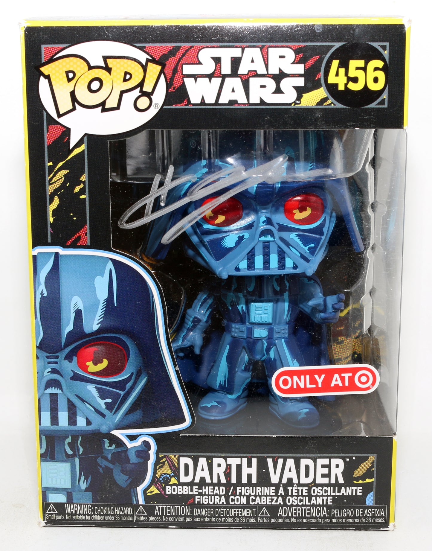 
                  
                    Hayden Christensen as Darth Vader in Star Wars Target Exclusive (Beckett) Signed Funko POP! #456
                  
                
