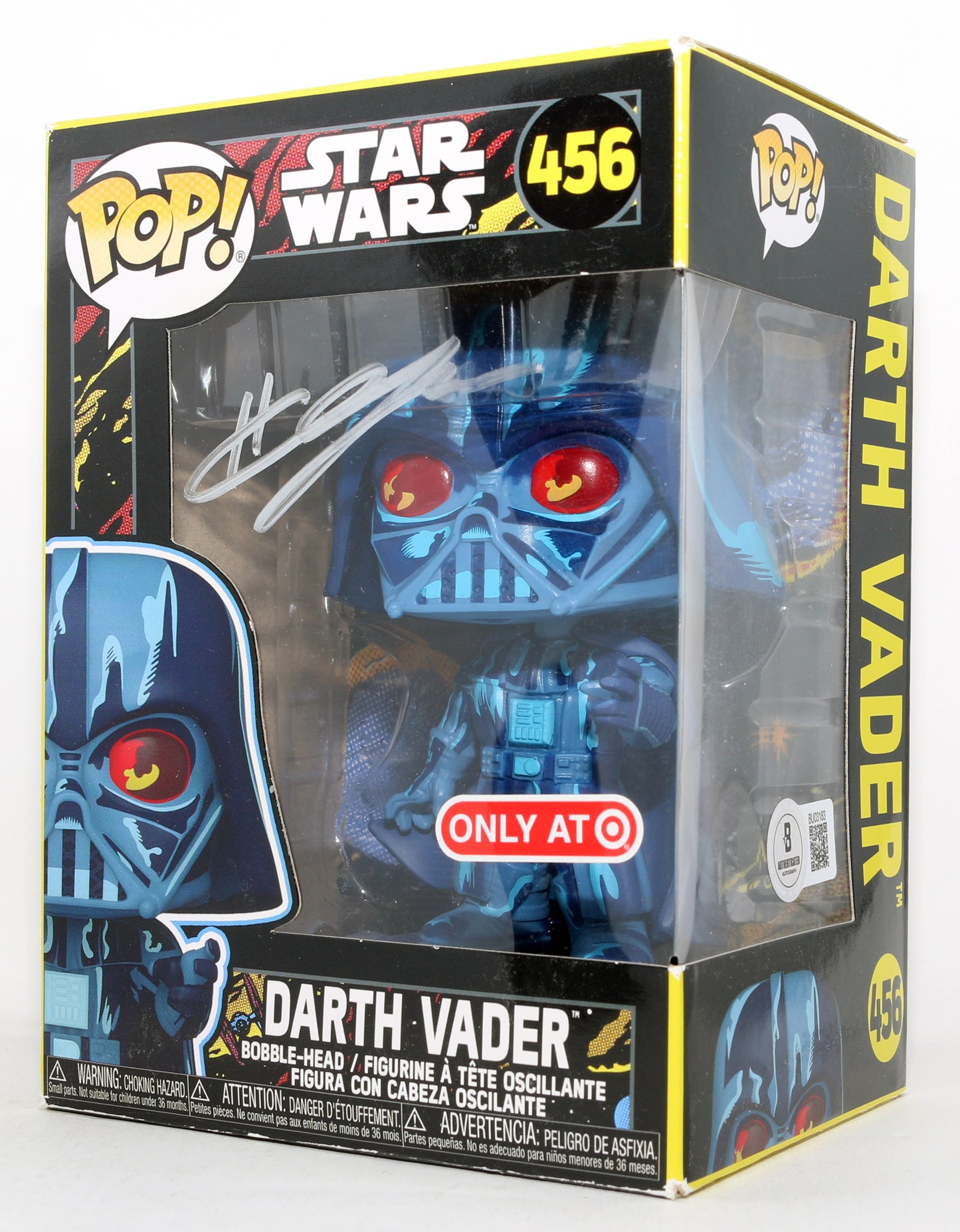 
                  
                    Hayden Christensen as Darth Vader in Star Wars Target Exclusive (Beckett) Signed Funko POP! #456
                  
                