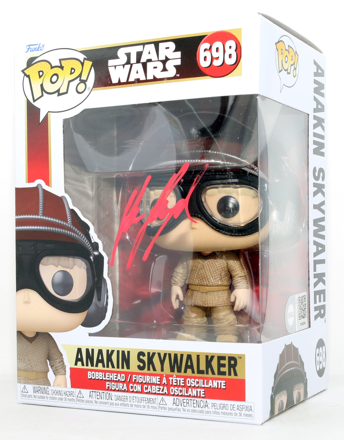 
                  
                    Jake Lloyd as Anakin Skywalker in Star Wars Episode I: The Phantom Menace (SWAU) Signed Funko POP! #698
                  
                