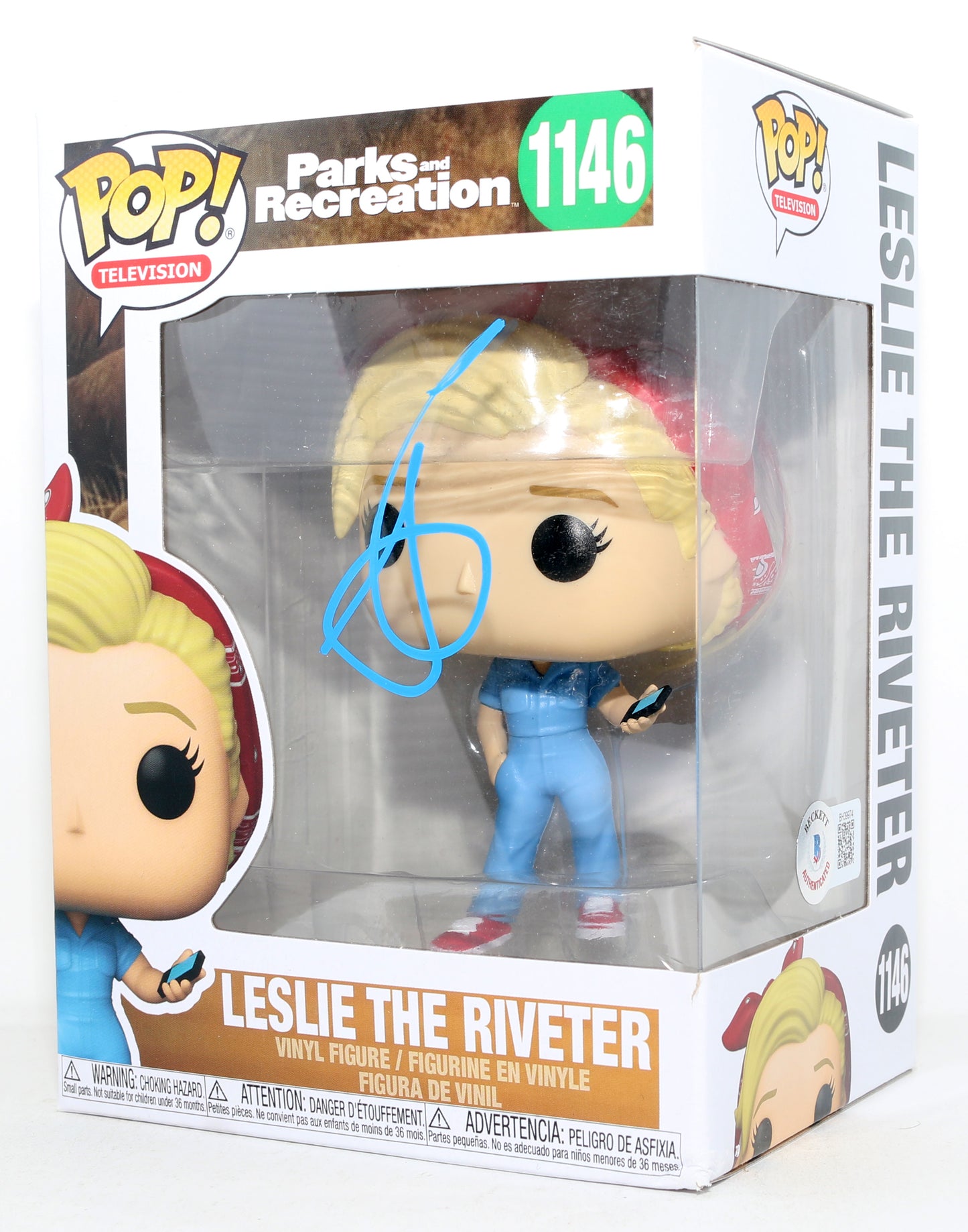 
                  
                    Amy Poehler as Leslie Knope in Parks & Recreation (Beckett) Signed Funko POP! #1146
                  
                
