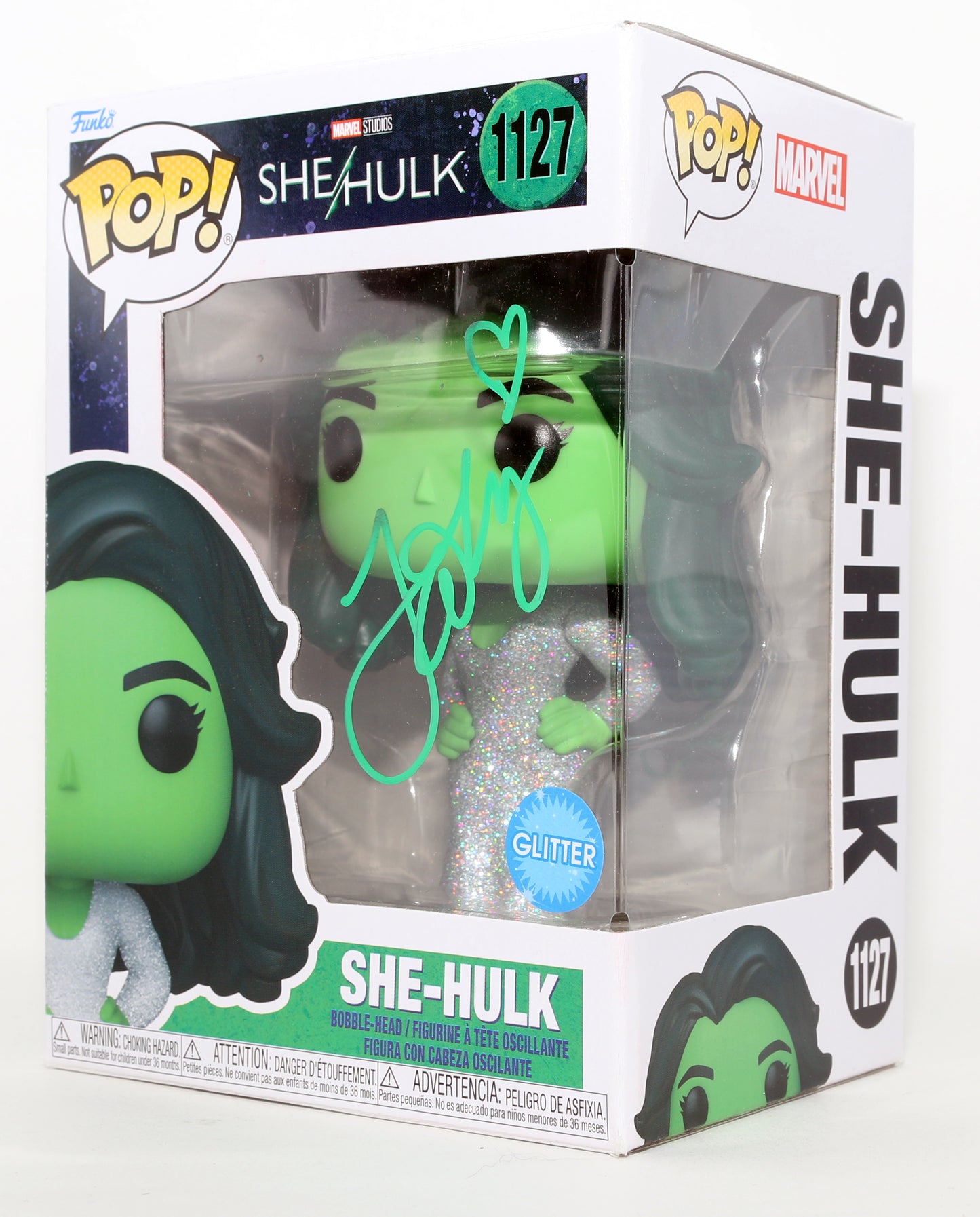 
                  
                    Tatiana Maslany as She-Hulk in She-Hulk Glitter Edition Signed Funko POP! #1127
                  
                