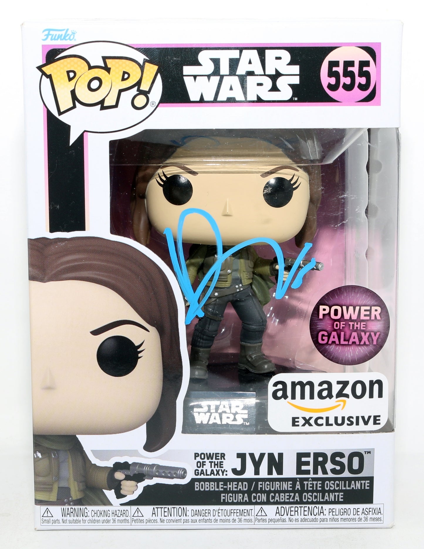 
                  
                    Felicity Jones as Jyn Erso in Rogue One: A Star Wars Story Power of the Galaxy Amazon Exclusive Signed Funko POP! #555
                  
                