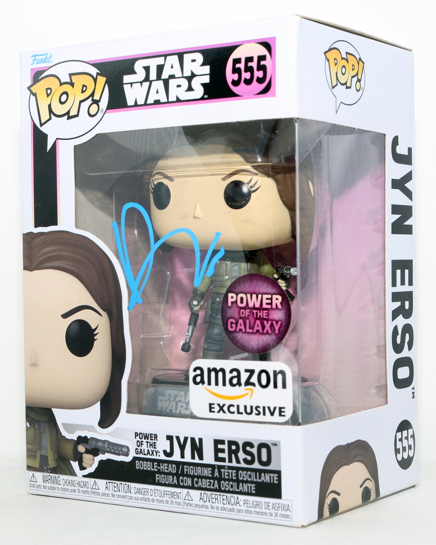 
                  
                    Felicity Jones as Jyn Erso in Rogue One: A Star Wars Story Power of the Galaxy Amazon Exclusive Signed Funko POP! #555
                  
                
