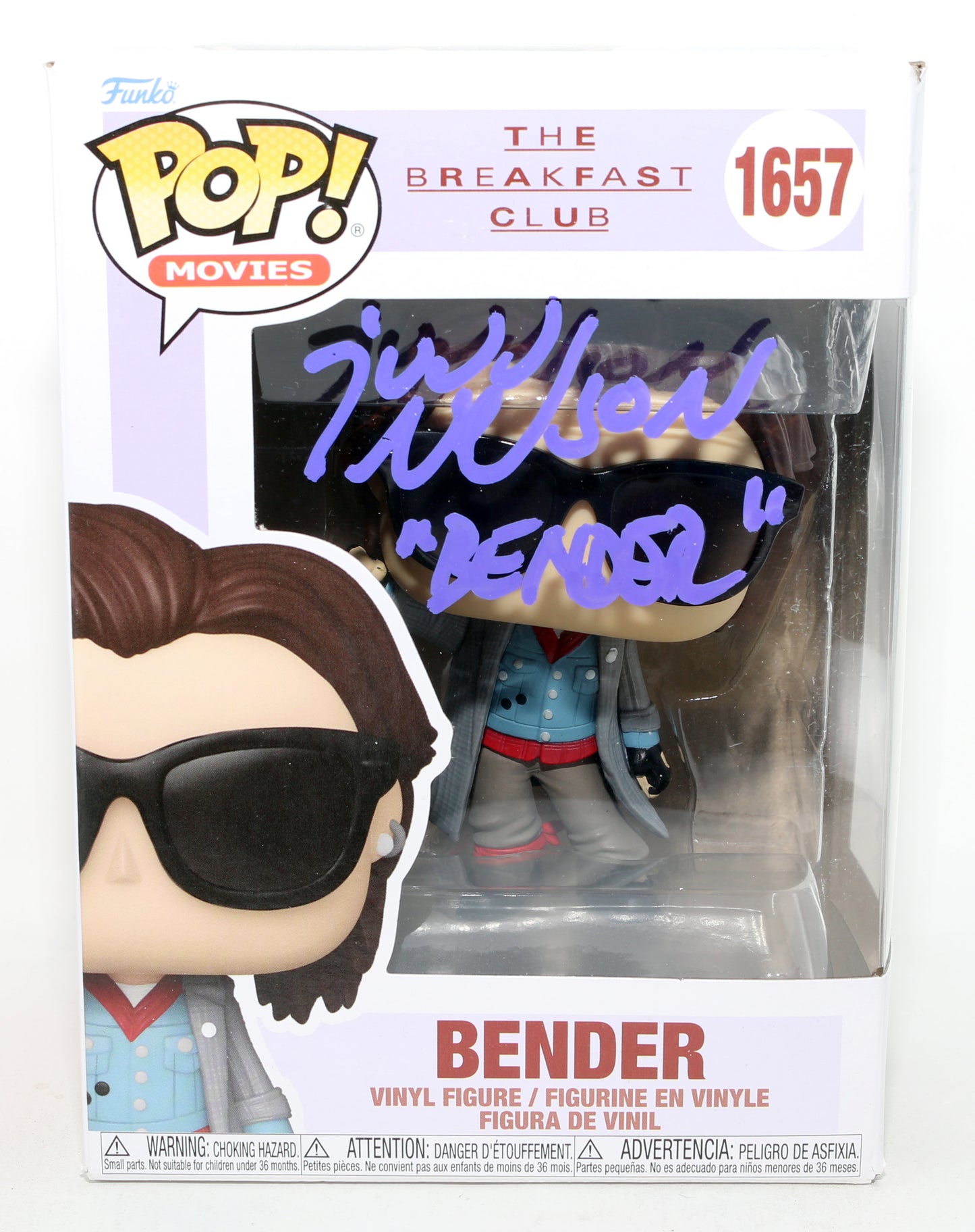 
                  
                    Judd Nelson as John Bender in The Breakfast Club Signed Funko POP! #1657 with Character Name
                  
                