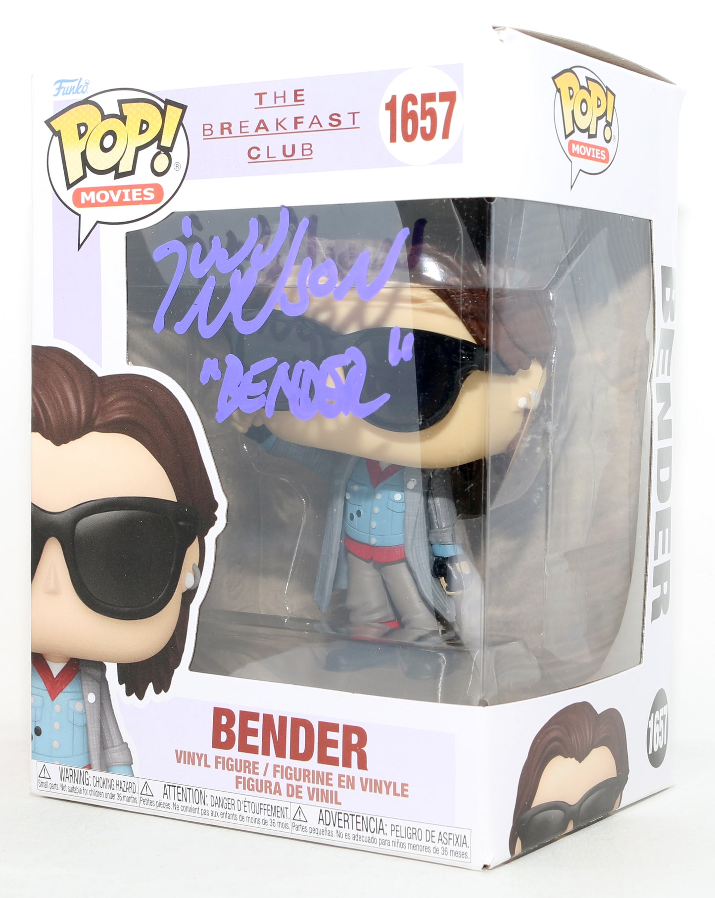 
                  
                    Judd Nelson as John Bender in The Breakfast Club Signed Funko POP! #1657 with Character Name
                  
                