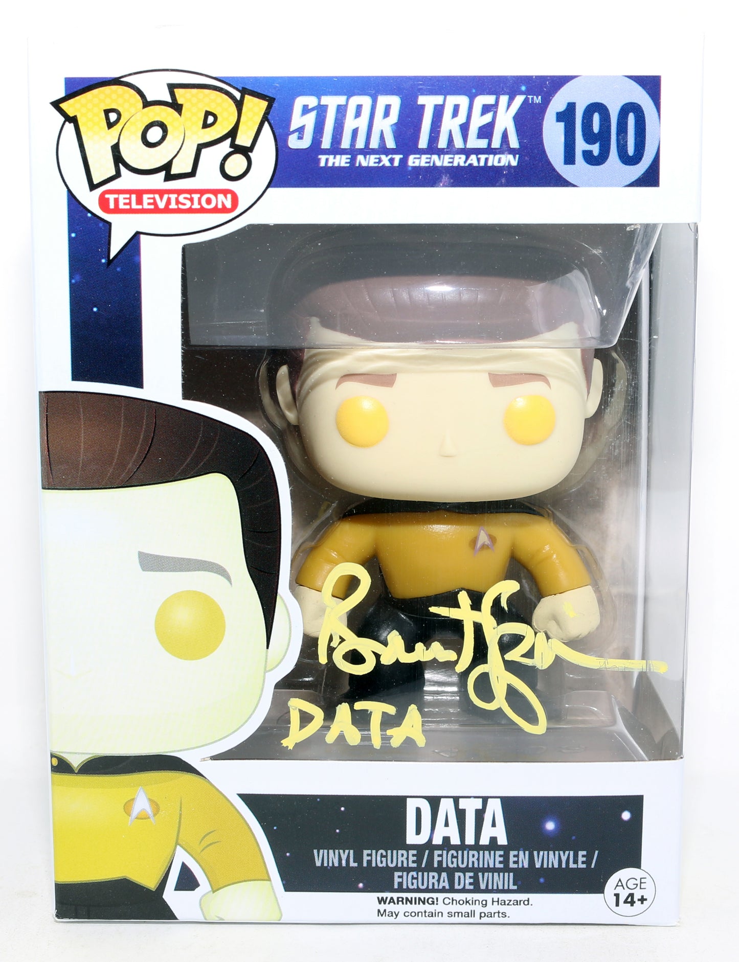 
                  
                    Brent Spiner as Data in Star Trek: The Next Generation Signed Funko POP! #190 with Character Name
                  
                