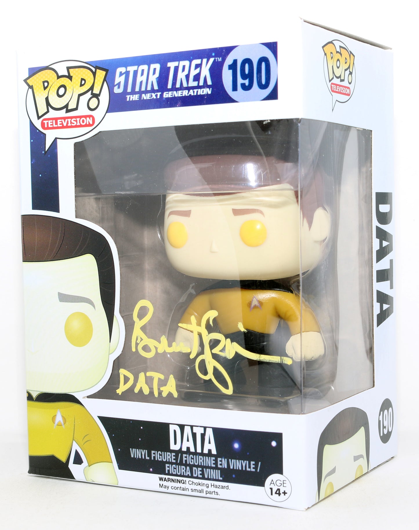 
                  
                    Brent Spiner as Data in Star Trek: The Next Generation Signed Funko POP! #190 with Character Name
                  
                