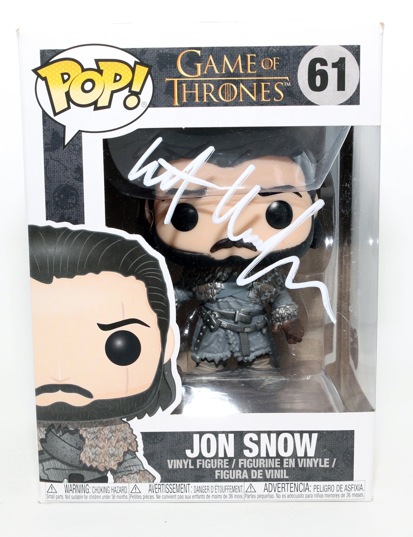 
                  
                    Kit Harington as Jon Snow in Game of Thrones (Beckett) Signed Funko POP! #61
                  
                