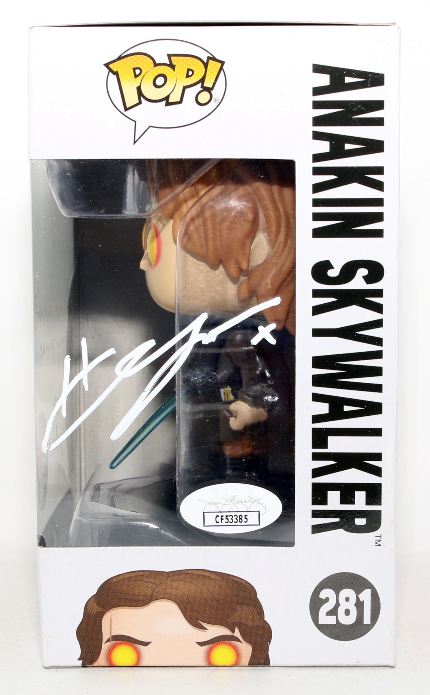 
                  
                    Hayden Christensen as Anakin Skywalker in Star Wars Episode III: Revenge of the Sith Walgreen's Exclusive (JSA) Signed Funko POP! #281 With Character Name & Quote
                  
                