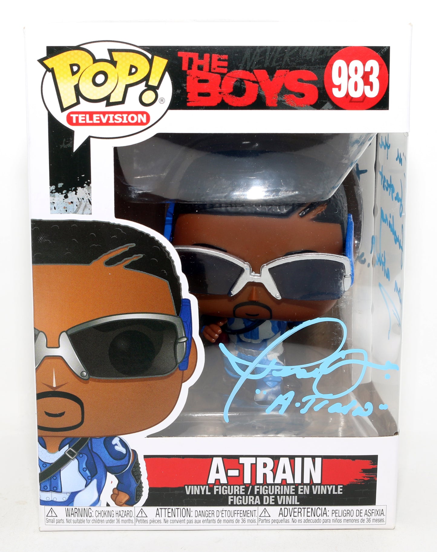 
                  
                    Jesse T. Usher as A-Train in The Boys Signed Funko POP! #983 with Character Name & Quote
                  
                