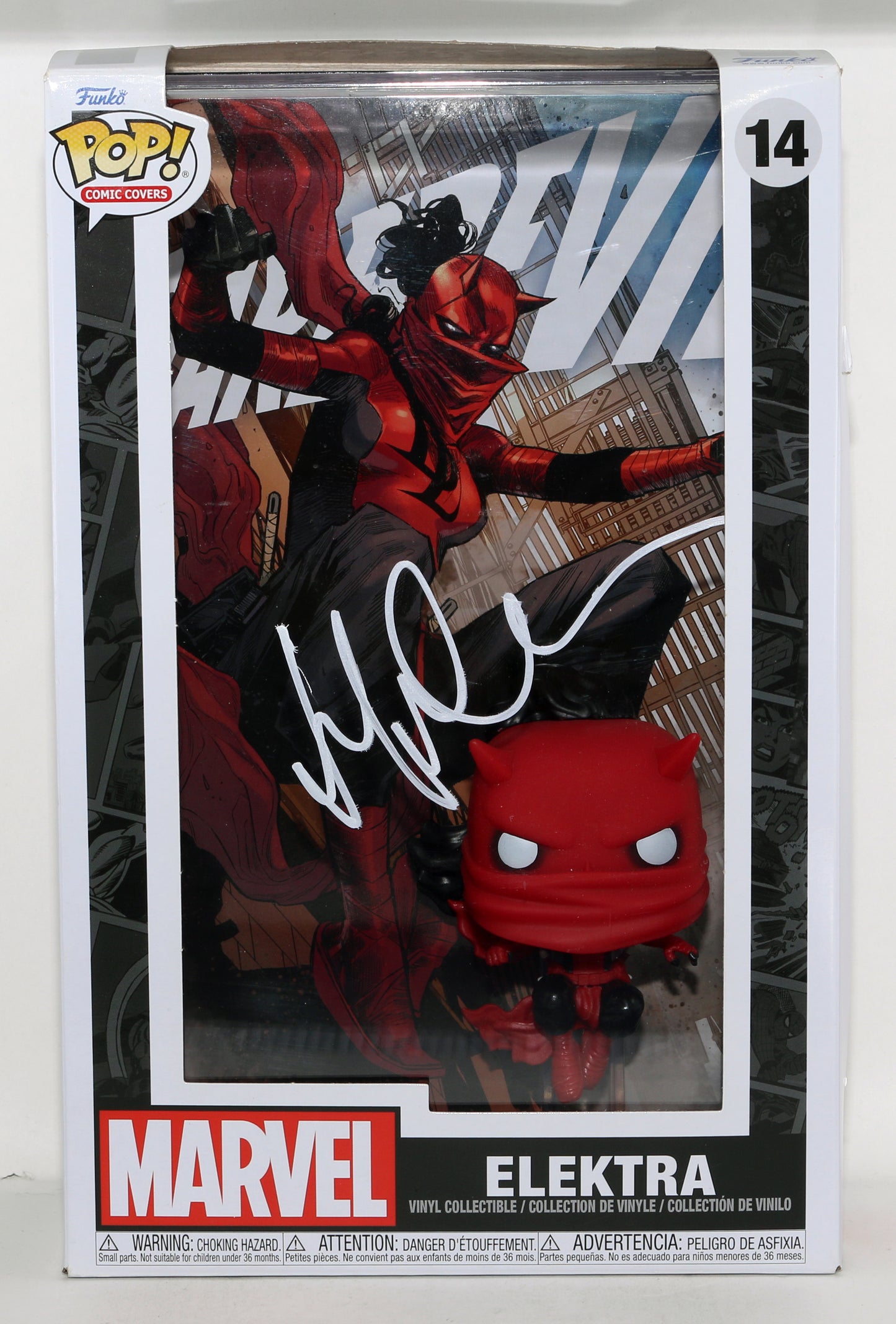 
                  
                    Jennifer Garner as Elektra Natchios in Daredevil Comic Cover (Beckett) Signed Funko POP! #14
                  
                