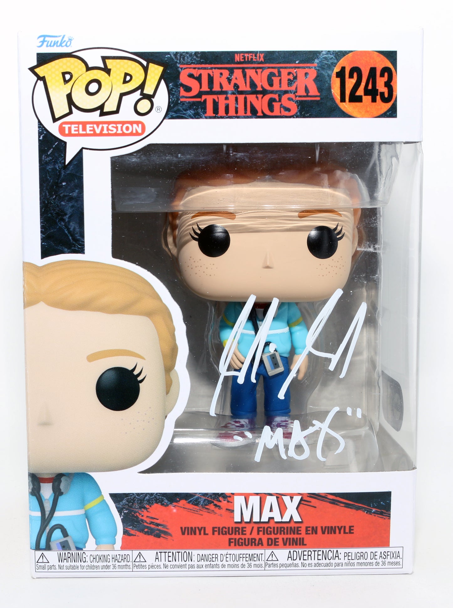 
                  
                    Sadie Sink as Max Mayfield in Stranger Things (SWAU) Signed Funko POP! #1243 with Character Name
                  
                