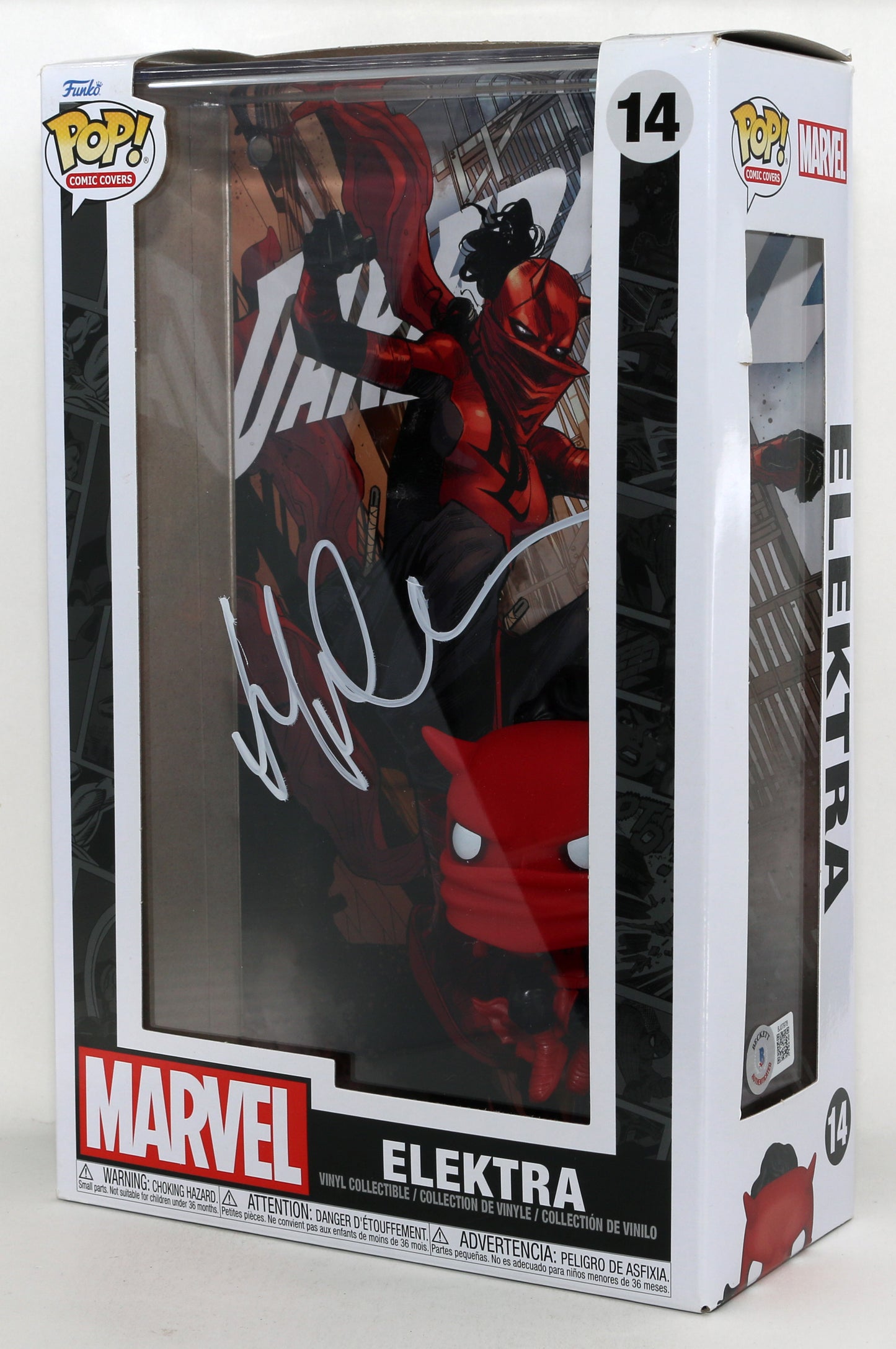 
                  
                    Jennifer Garner as Elektra Natchios in Daredevil Comic Cover (Beckett) Signed Funko POP! #14
                  
                