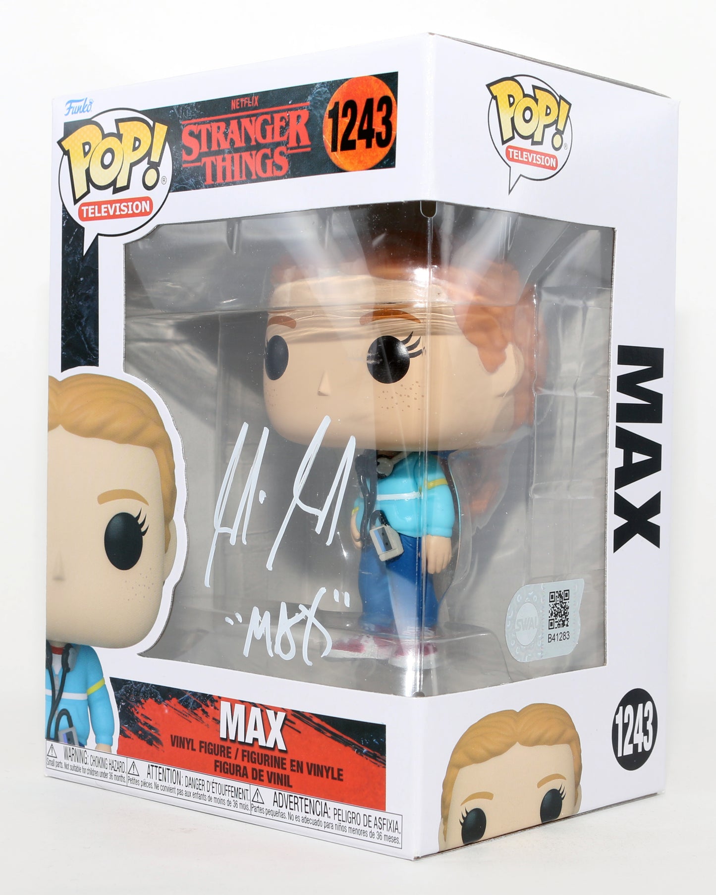 
                  
                    Sadie Sink as Max Mayfield in Stranger Things (SWAU) Signed Funko POP! #1243 with Character Name
                  
                