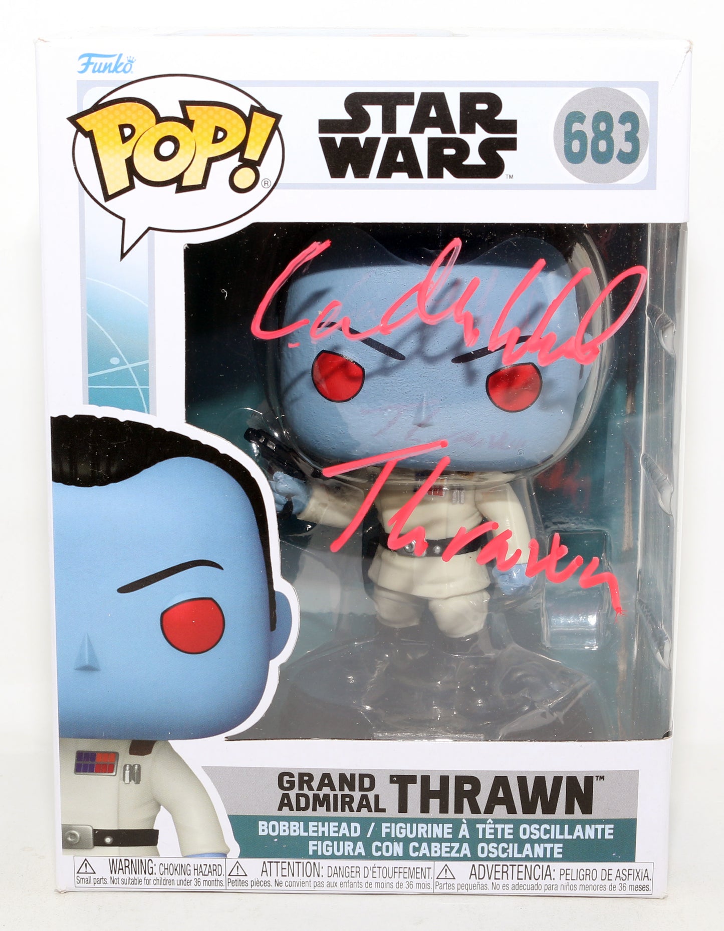 
                  
                    Lars Mikkelsen as Grand Admiral Thrawn in Star Wars: Ahsoka (SWAU) Signed Funko POP! #683 with Character Name
                  
                