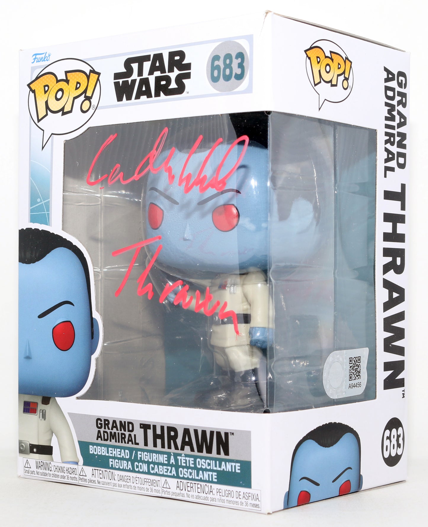
                  
                    Lars Mikkelsen as Grand Admiral Thrawn in Star Wars: Ahsoka (SWAU) Signed Funko POP! #683 with Character Name
                  
                