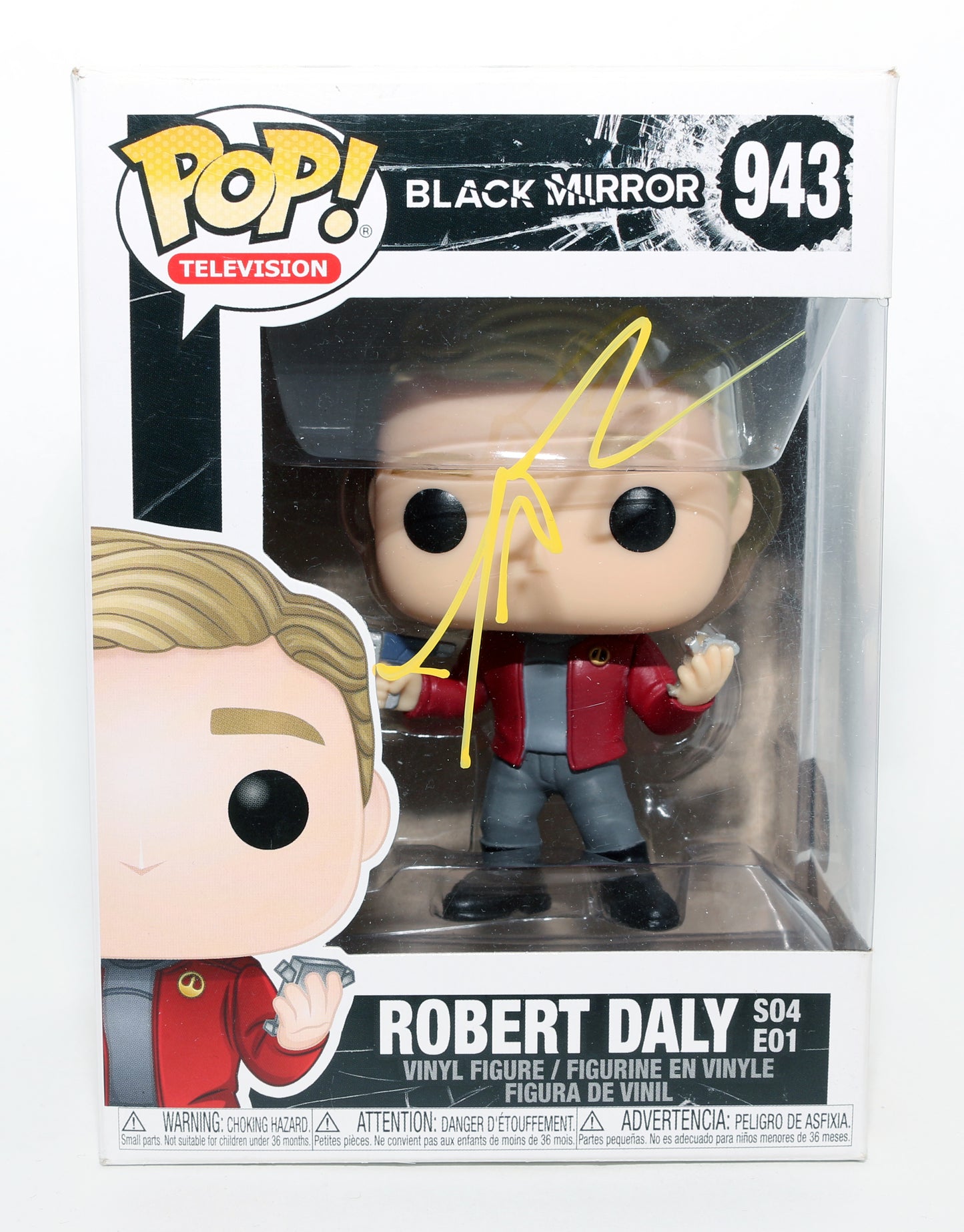 
                  
                    Jesse Plemons as Robert Daly in Black Mirror (SWAU) Signed Funko POP! #943
                  
                