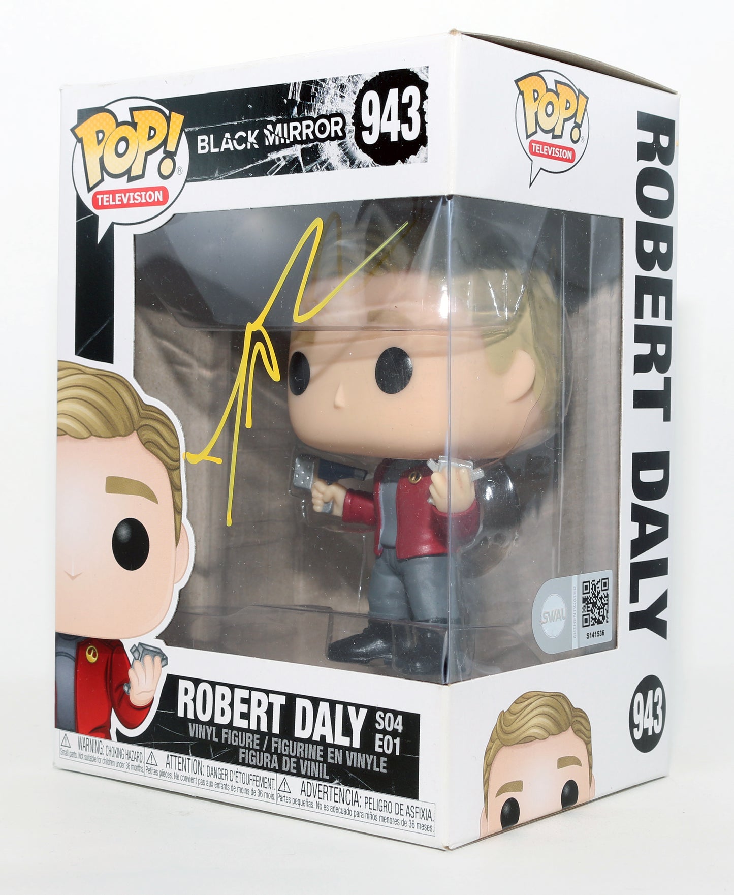
                  
                    Jesse Plemons as Robert Daly in Black Mirror (SWAU) Signed Funko POP! #943
                  
                