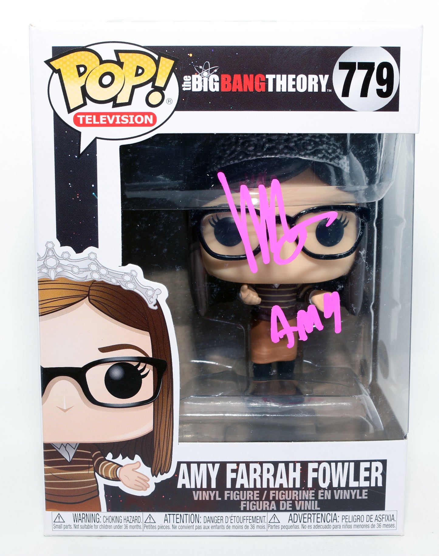 
                  
                    Mayim Bialik as Amy Farrah Fowler in The Big Bang Theory Signed Funko POP! #779 with Character Name
                  
                