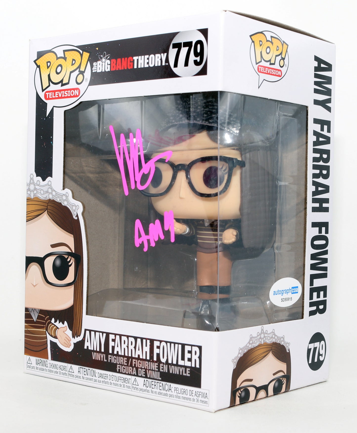 
                  
                    Mayim Bialik as Amy Farrah Fowler in The Big Bang Theory Signed Funko POP! #779 with Character Name
                  
                