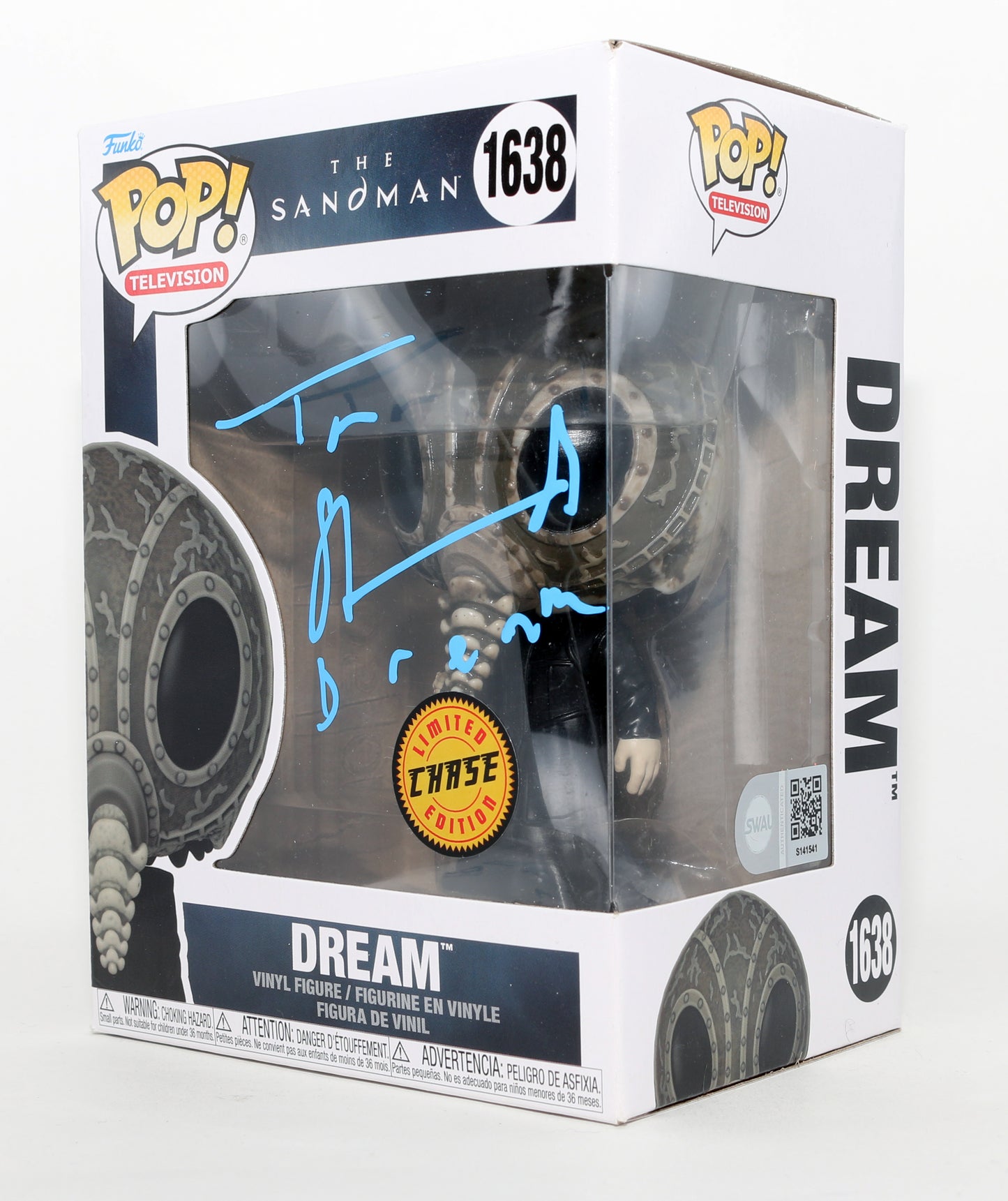 
                  
                    Tom Sturridge as Dream in The Sandman Limited Chase Edition (SWAU) Signed Funko POP! #1638 with Character Name
                  
                
