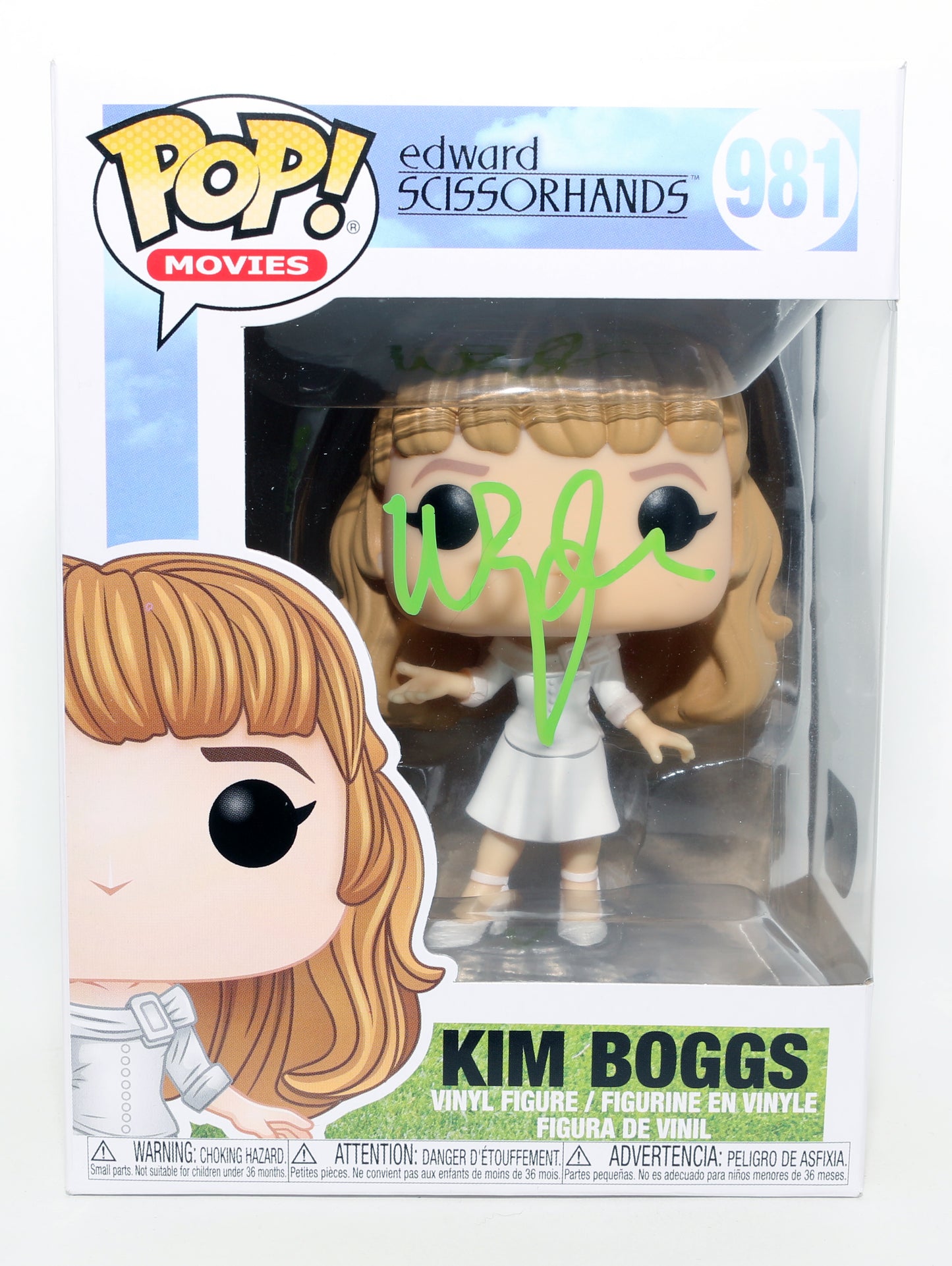 
                  
                    Winona Ryder as Kim Boggs in Tim Burton's Edward Scissorhands (SWAU) Signed Funko POP! #981
                  
                