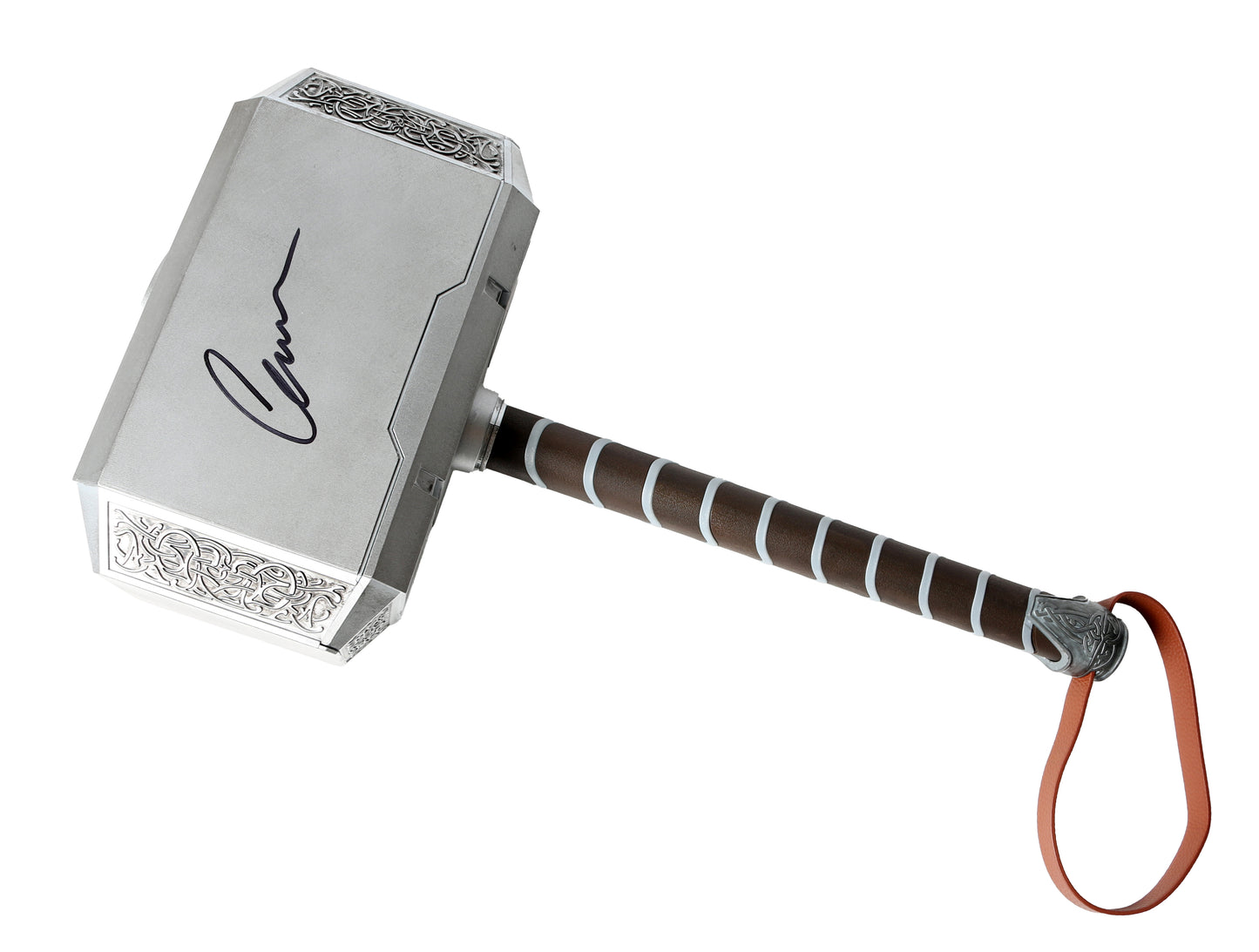 
                  
                    Marvel Legends Mighty Thor Mjolnir Prop Replica Hasbro Legends Series Electronic Hammer (SWAU) Signed by Chris Evans
                  
                