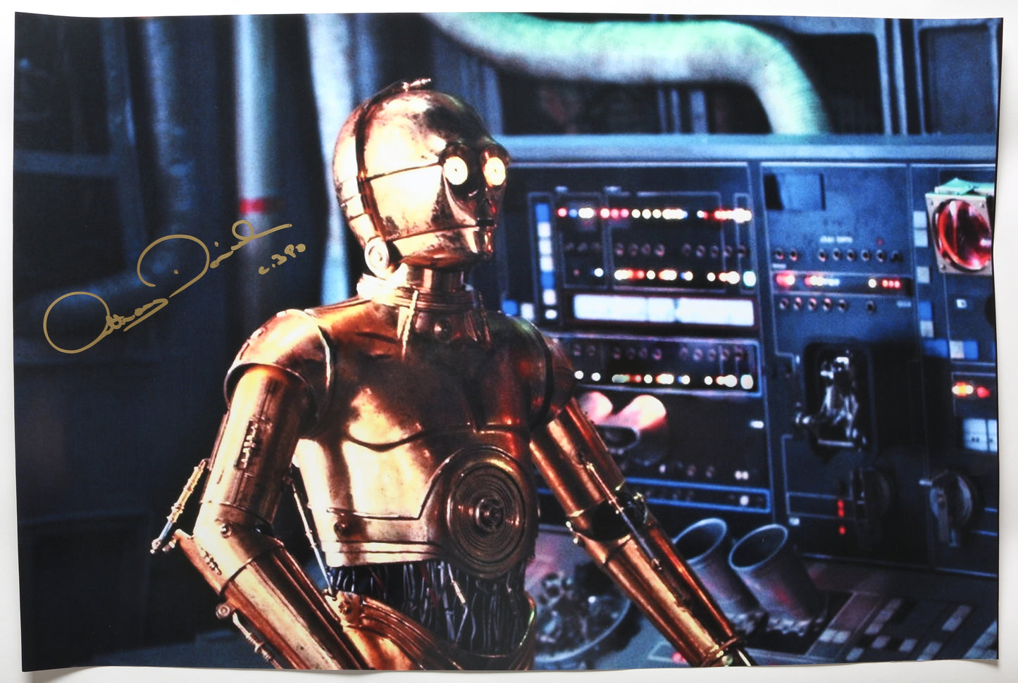 
                  
                    Anthony Daniels as C-3PO in Star Wars: The Empire Strikes Back Signed 30x20 Poster
                  
                